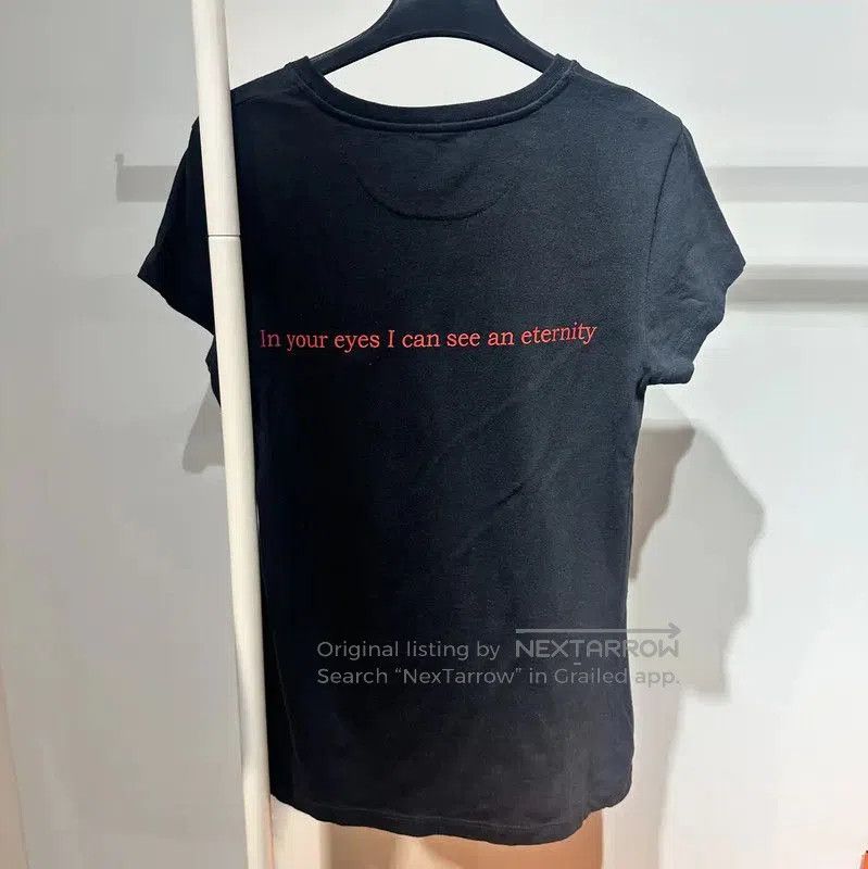 Valentino Valentino Black Cotton T-Shirt with Red Logo . Size M / US 6-8 / IT 42-44 - 2 Thumbnail
