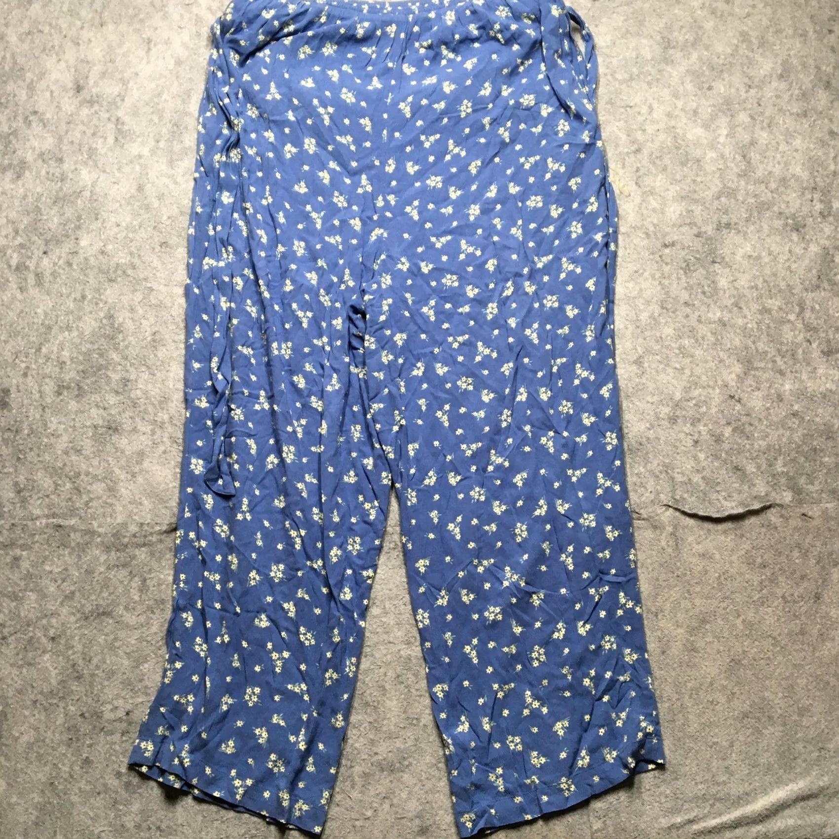 American Eagle Outfitters American Eagle Outfitters 2 Piece Set Womens XL Blue Floral Tank Pants Ruffle Shirt Pants Set Size 40" / US 18 - 7 Thumbnail