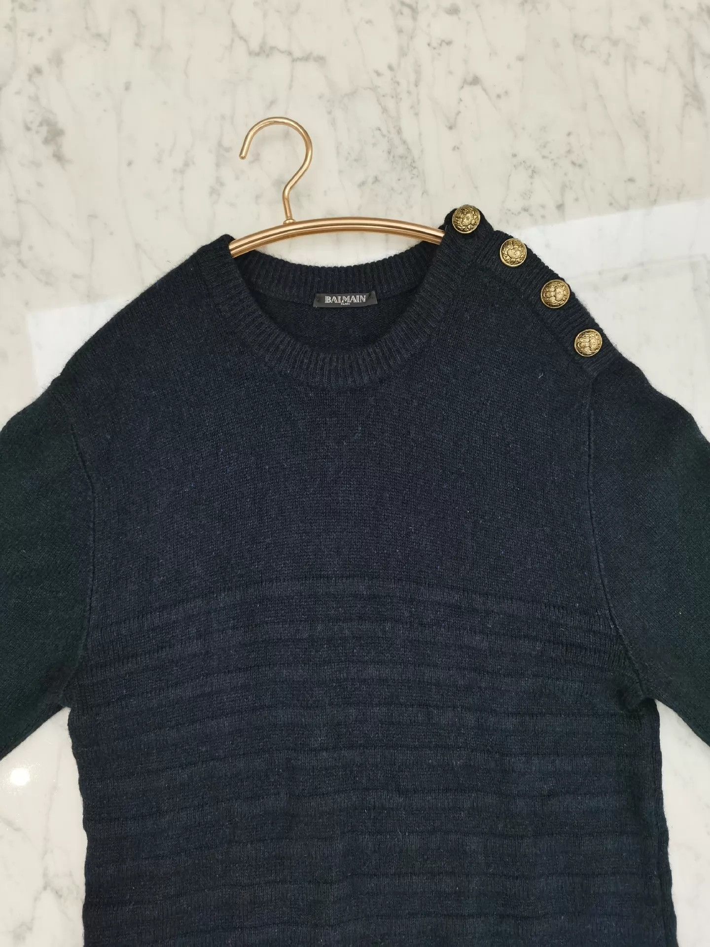 Balmain Balmain Classic Blue Cashmere Sweater L Size L / US 10 / IT 46 - 9 Thumbnail