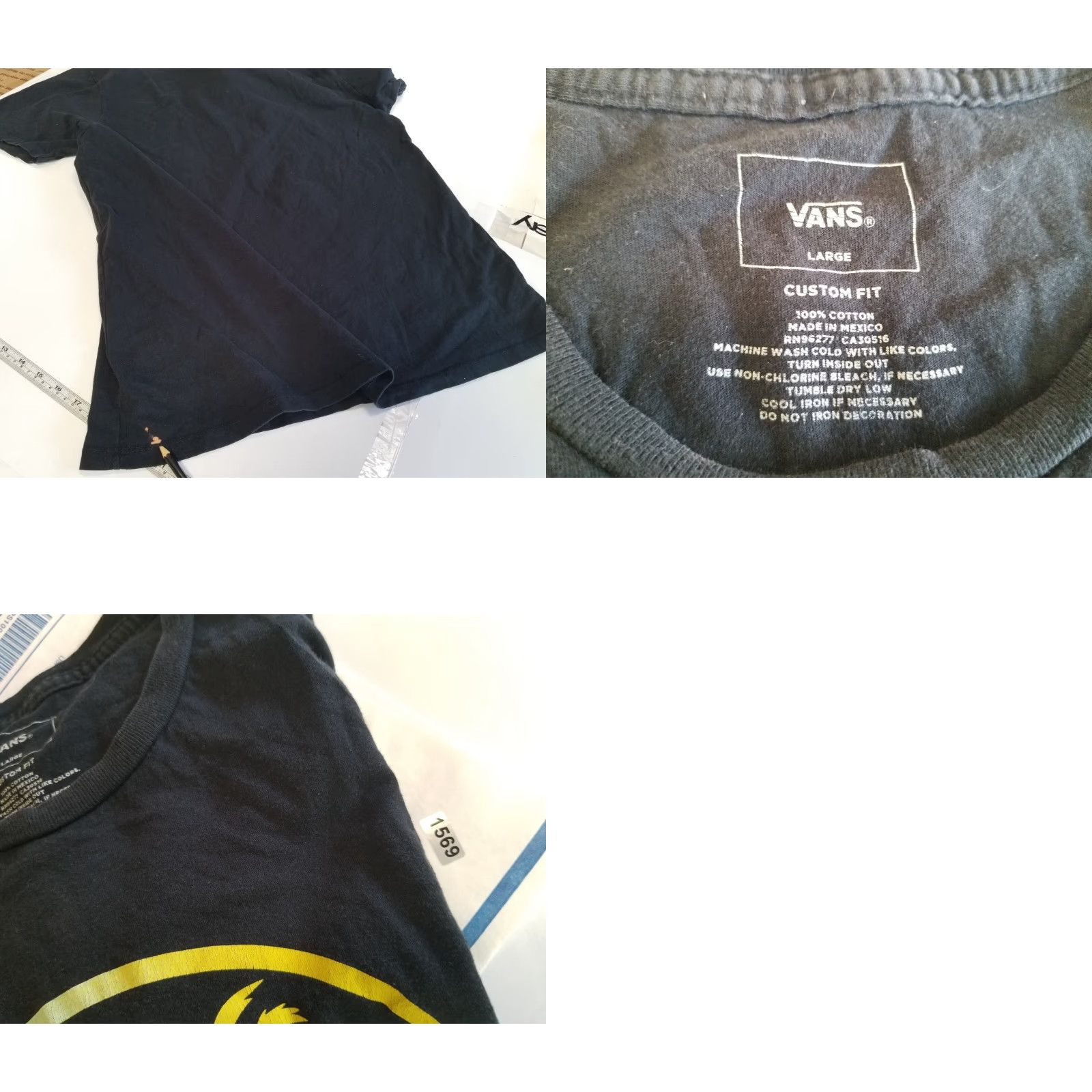 Vans VINTAGE Vans Short Sleeve Logo Black Crewneck T-Shirt Mens Size Large Size US L / EU 52-54 / 3 - 8 Thumbnail