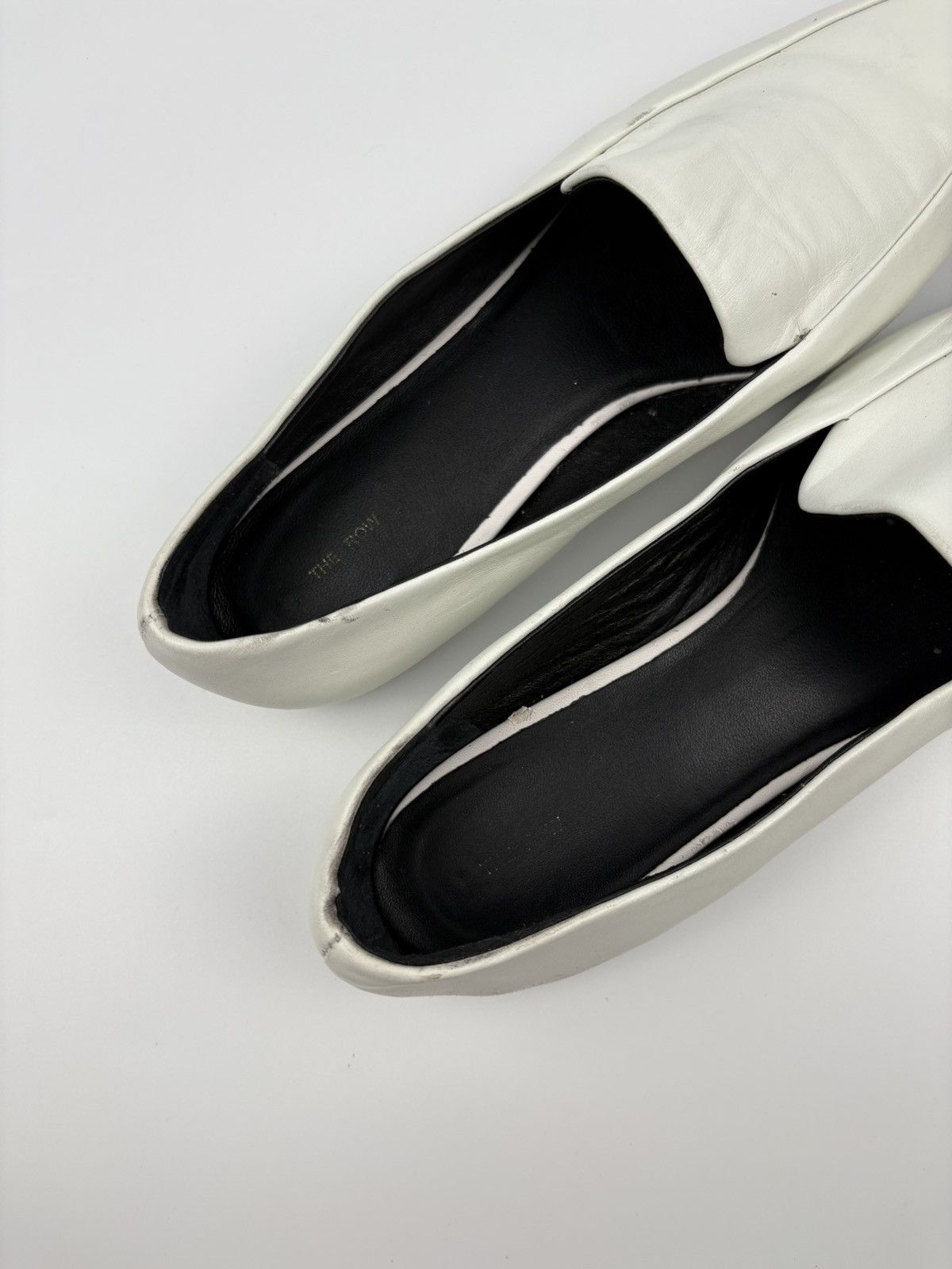 The Row The Row White Leather Minimal Loafer Size US 9 / IT 39 - 8 Thumbnail