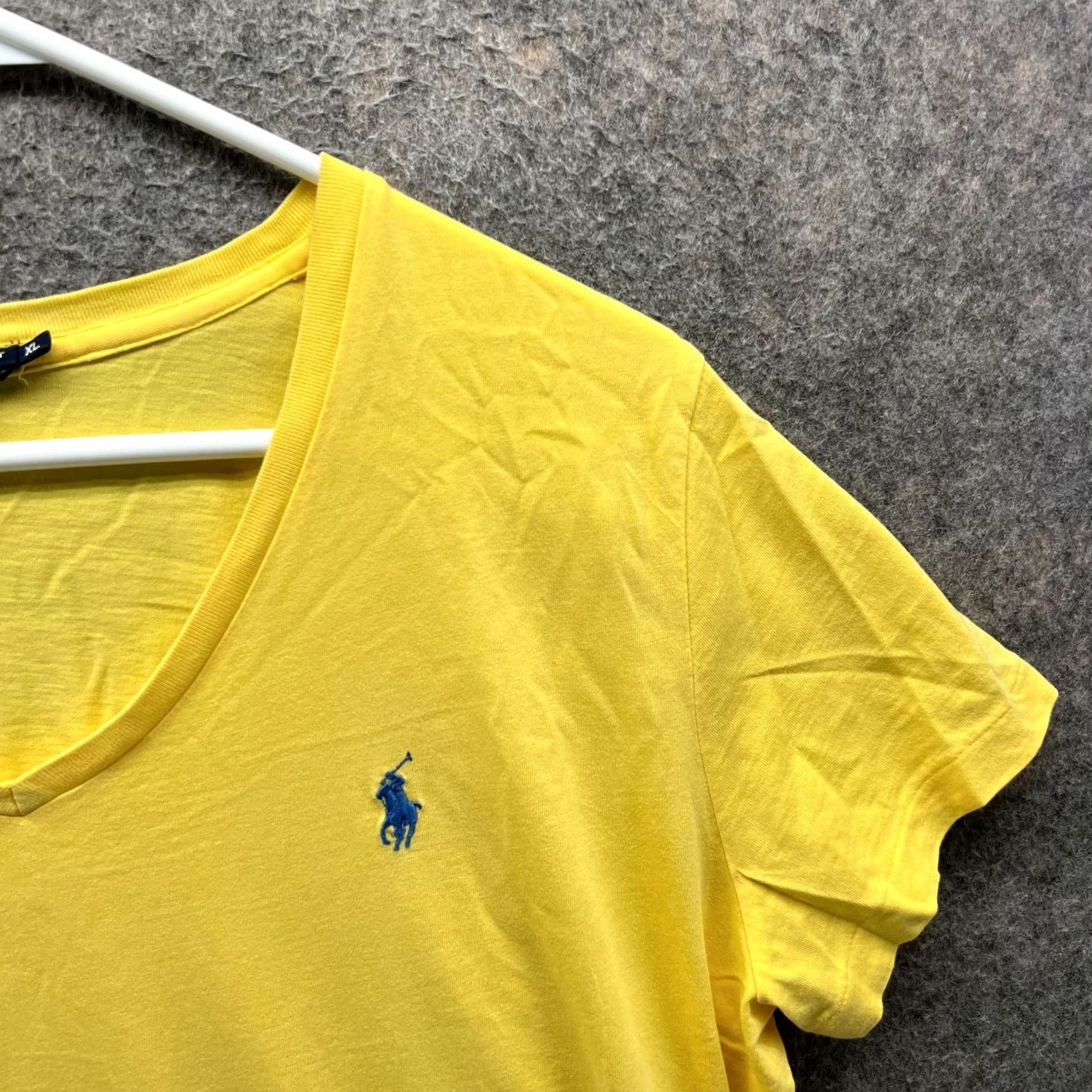 Polo Ralph Lauren VINTAGE? No — Ralph Lauren Sport Shirt Womens XL Yellow V-Neck Short Sleeve Cotton Pony Logo Shirt Womens XL Yellow Cotton Pony Logo Size XL / US 12-14 / IT 48-50 - 7 Thumbnail