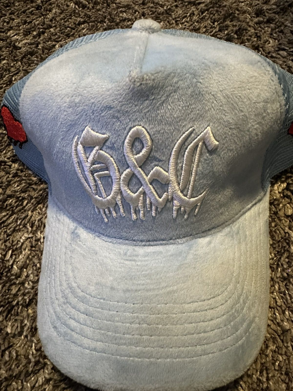 Other GNO & Co Blue Trucker Hat Suede One Size Size ONE SIZE - 4 Thumbnail