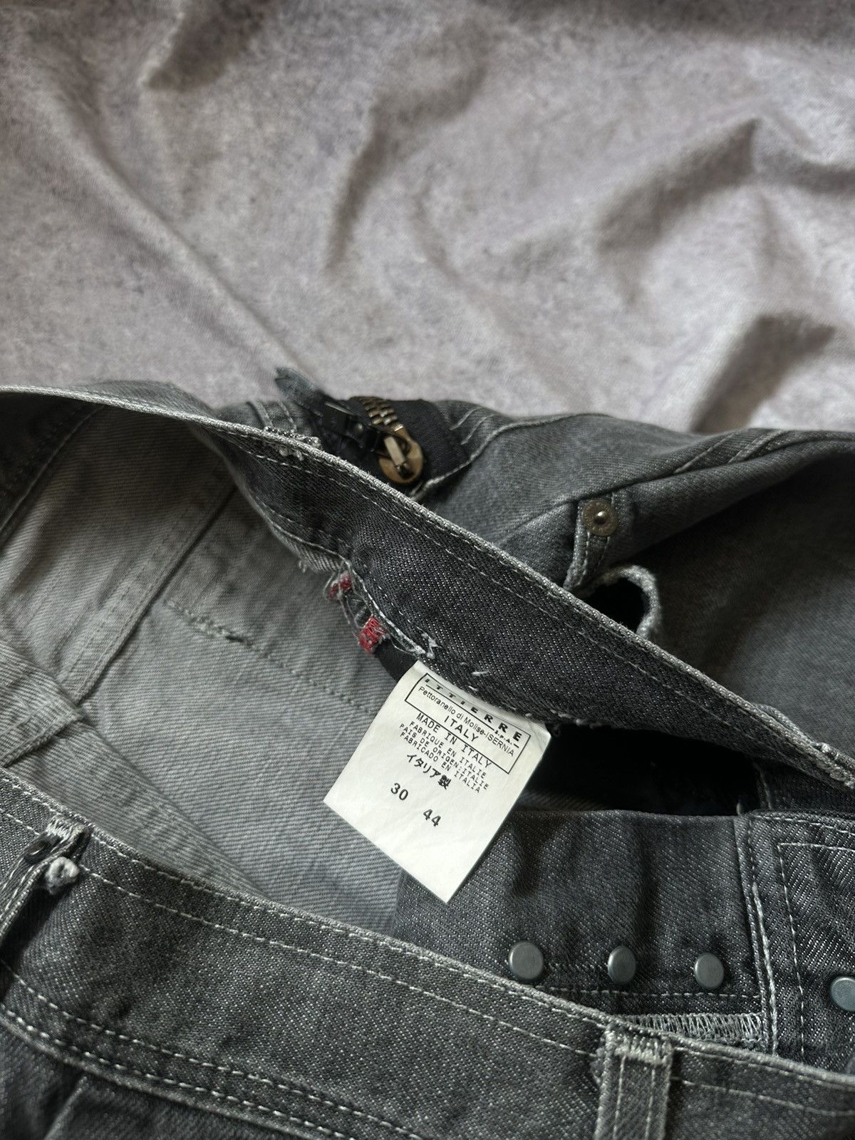 Costume National C'N'C Costume National Gray Constracted Straight Leg Jeans Size US 30 / EU 46 - 13 Thumbnail