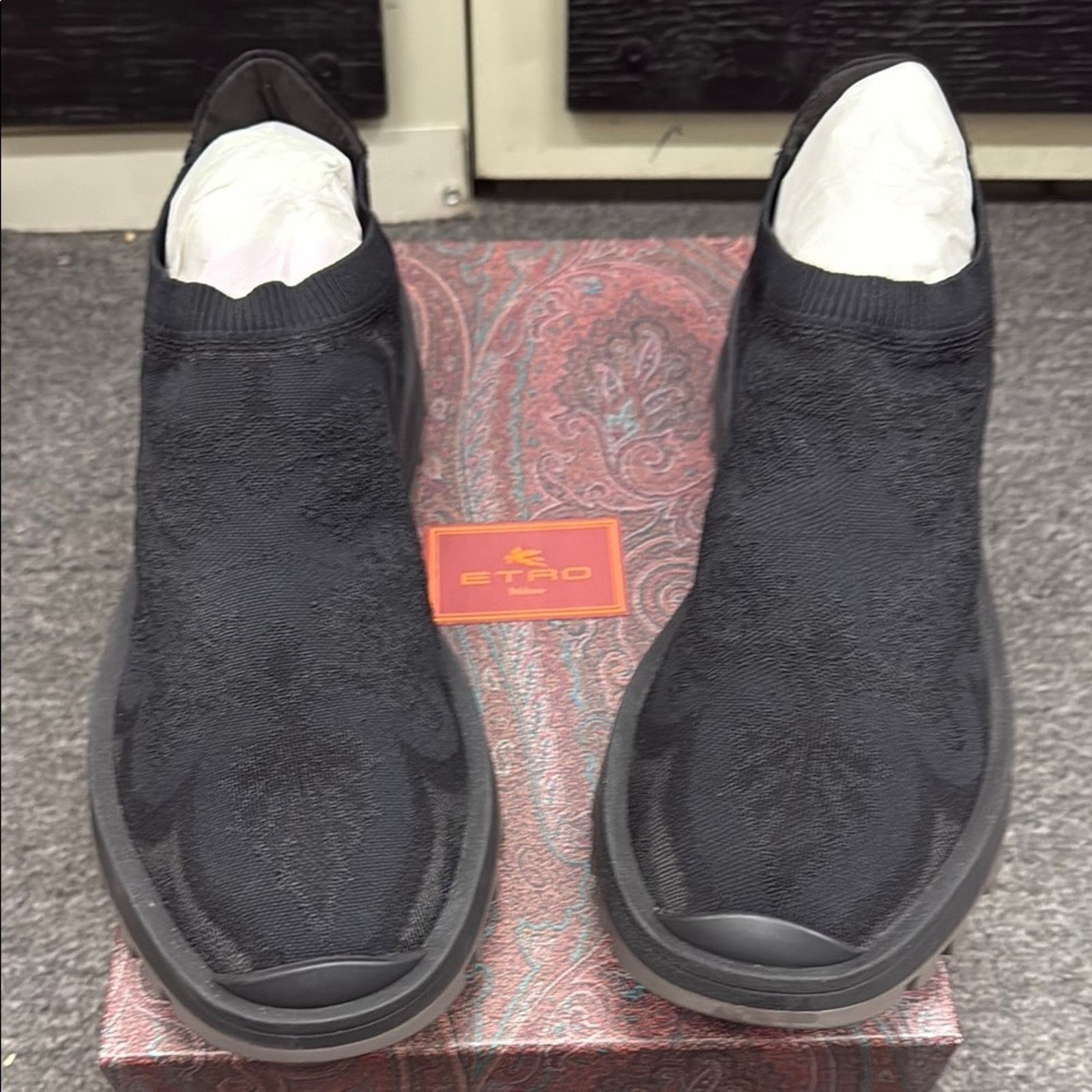 Etro NWT Etro Black Men's Slip-On Shoes Size 11.5 EU 44 Size US 11.5 / EU 44-45 - 1 Thumbnail