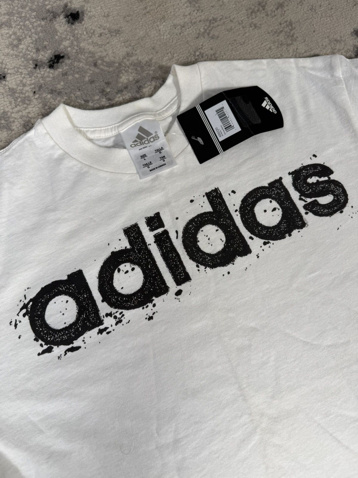 Adidas BNWT Y2K Made in Canada Adidas Front Logo T-Shirt Size US L / EU 52-54 / 3 - 3 Thumbnail