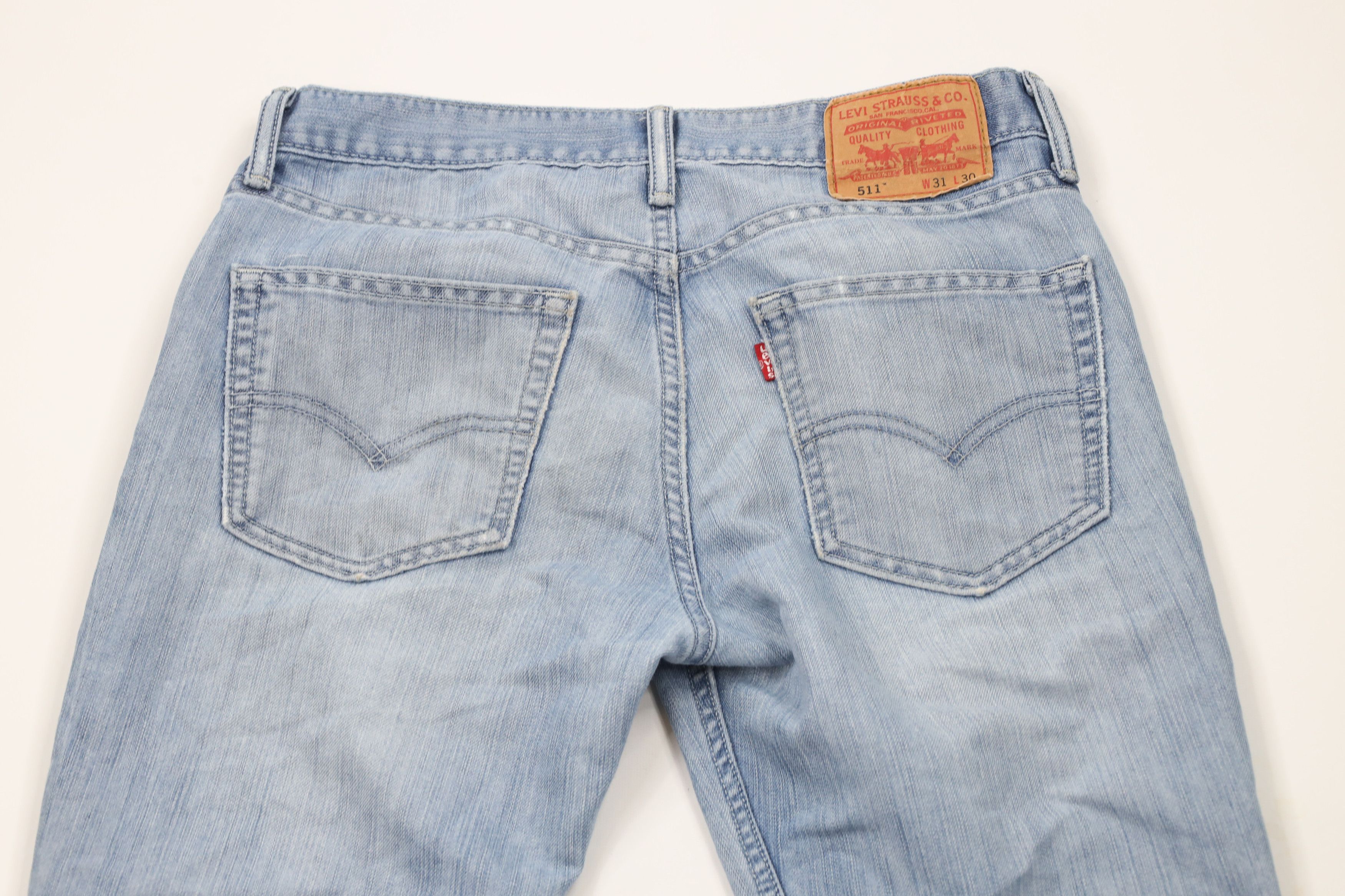 Levi's Vintage Y2K Levis 511 Slim Fit Denim Jeans Blue Stretch Size US 31 - 13 Thumbnail