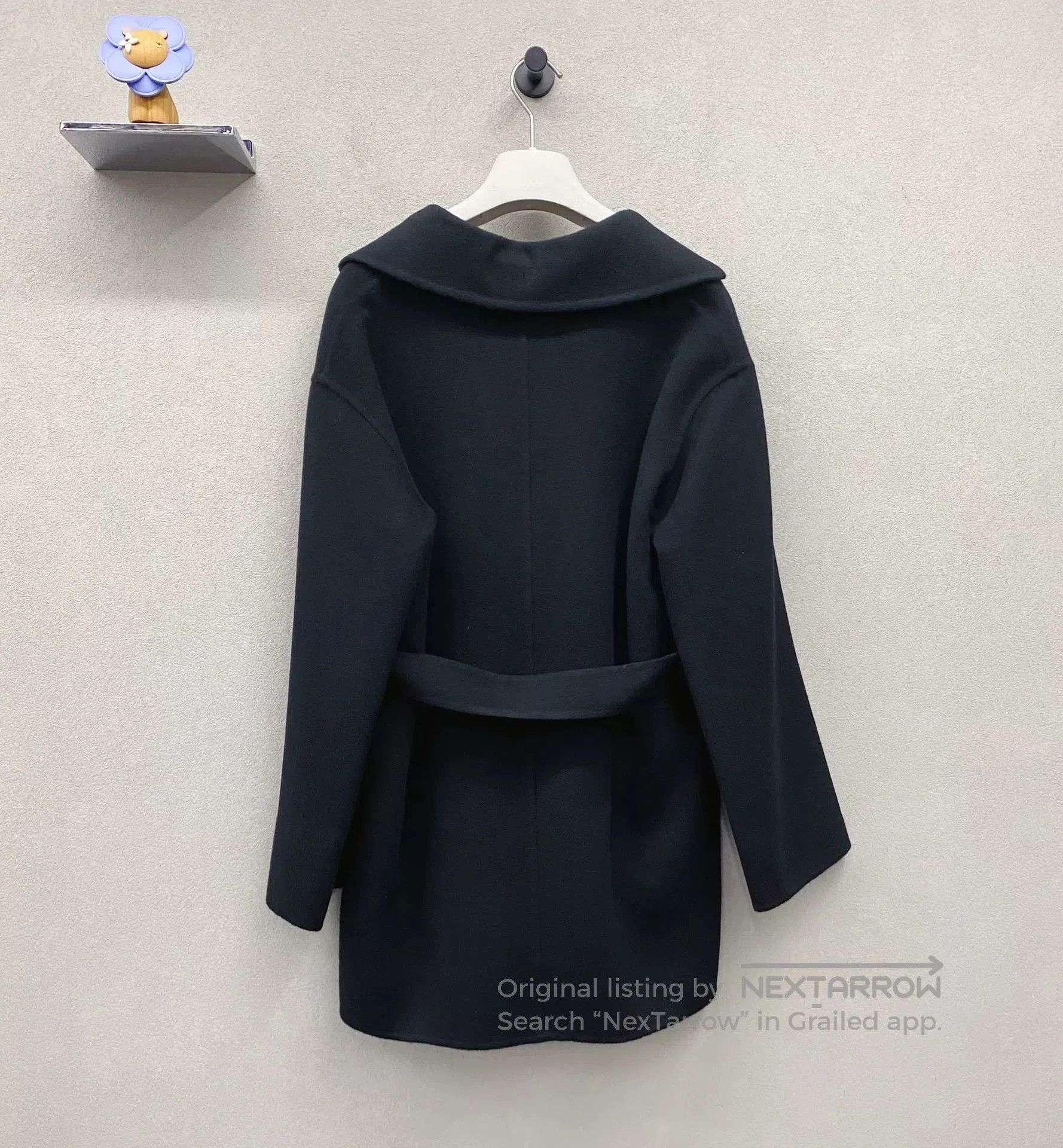 Hermes Hermès Black Cashmere Tie Coat. Size US XS / EU 42 / 0 - 2 Thumbnail
