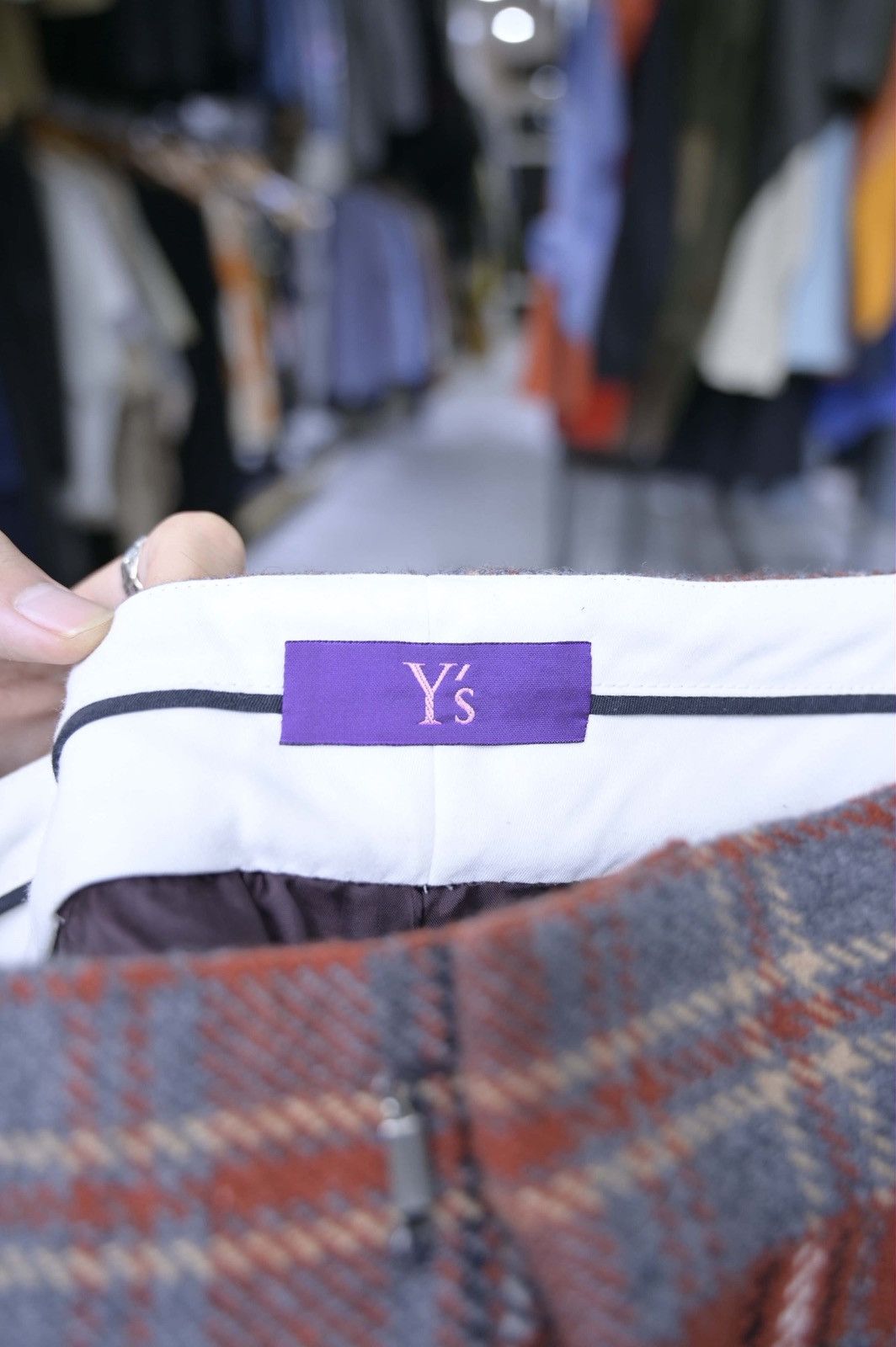 Y's Y’s Plaid Wool Trousers Size US 31 - 6 Thumbnail