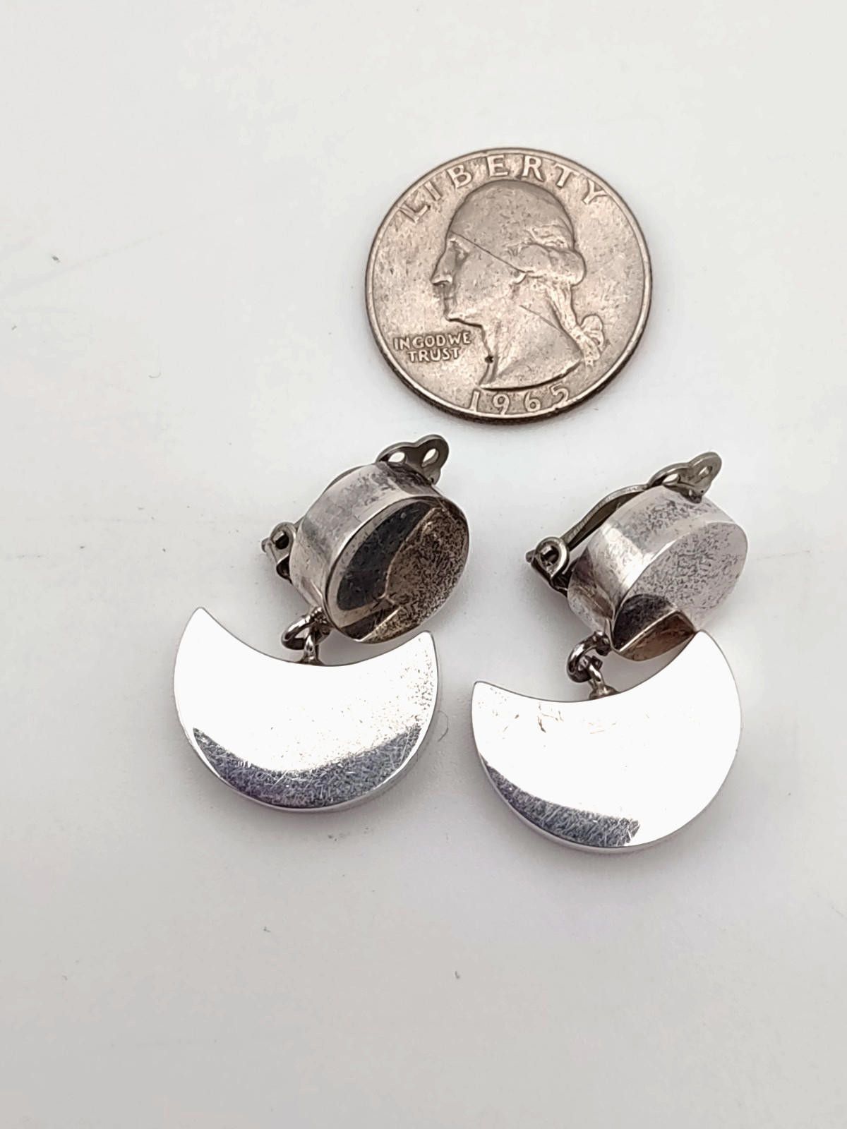 The Unbranded Brand Mexican Modernist 925 Sterling Clip Earrings 20.7g Size ONE SIZE - 5 Thumbnail