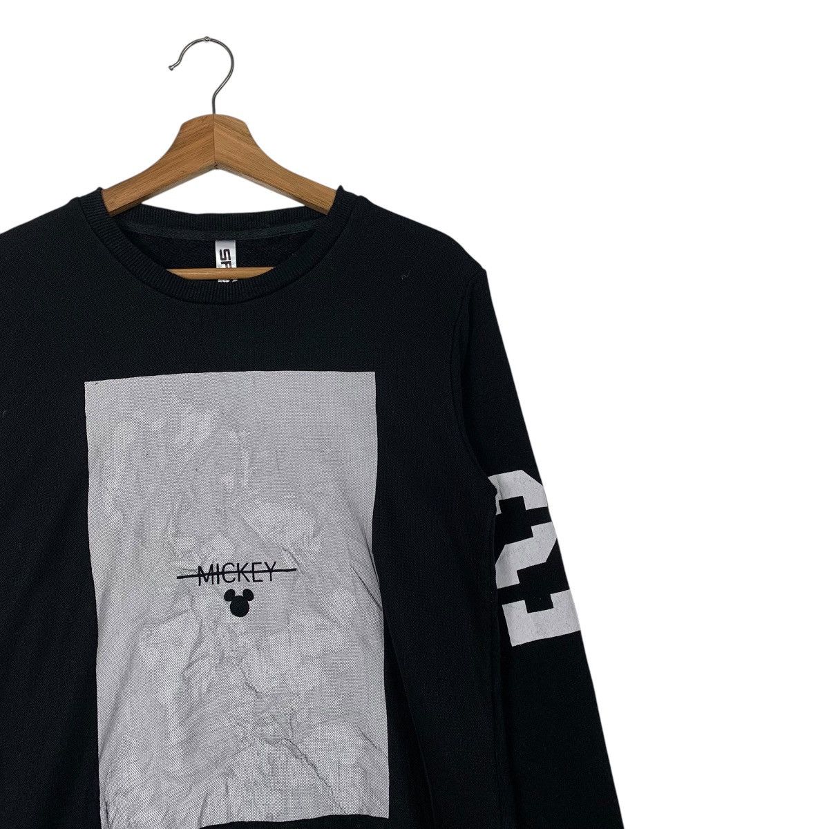 Japanese Brand Mickey Pure Black Crewneck Sweatshirt Size US M / EU 48-50 / 2 - 5 Thumbnail