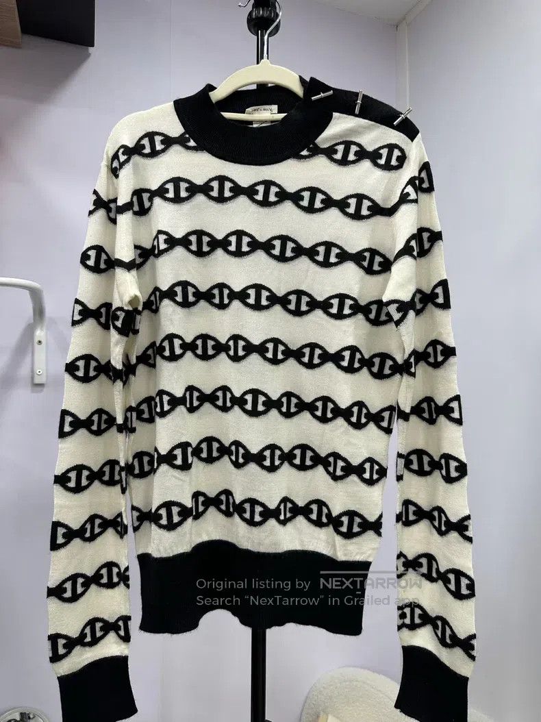 Hermes Hermes Black and white striped pig nose full print sweatsh Size XS / US 0-2 / IT 36-38 - 1 Thumbnail