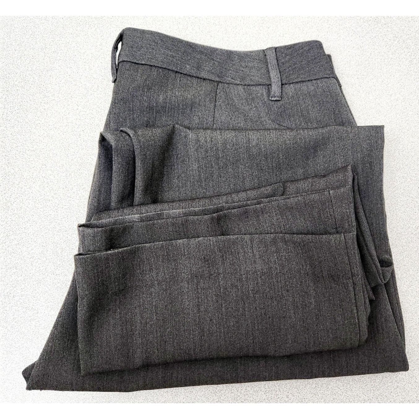 Old Navy Old Navy Gray Black Charcoal Flat Front Dress Pants 10R Size 32" / US 10 / IT 46 - 6 Thumbnail