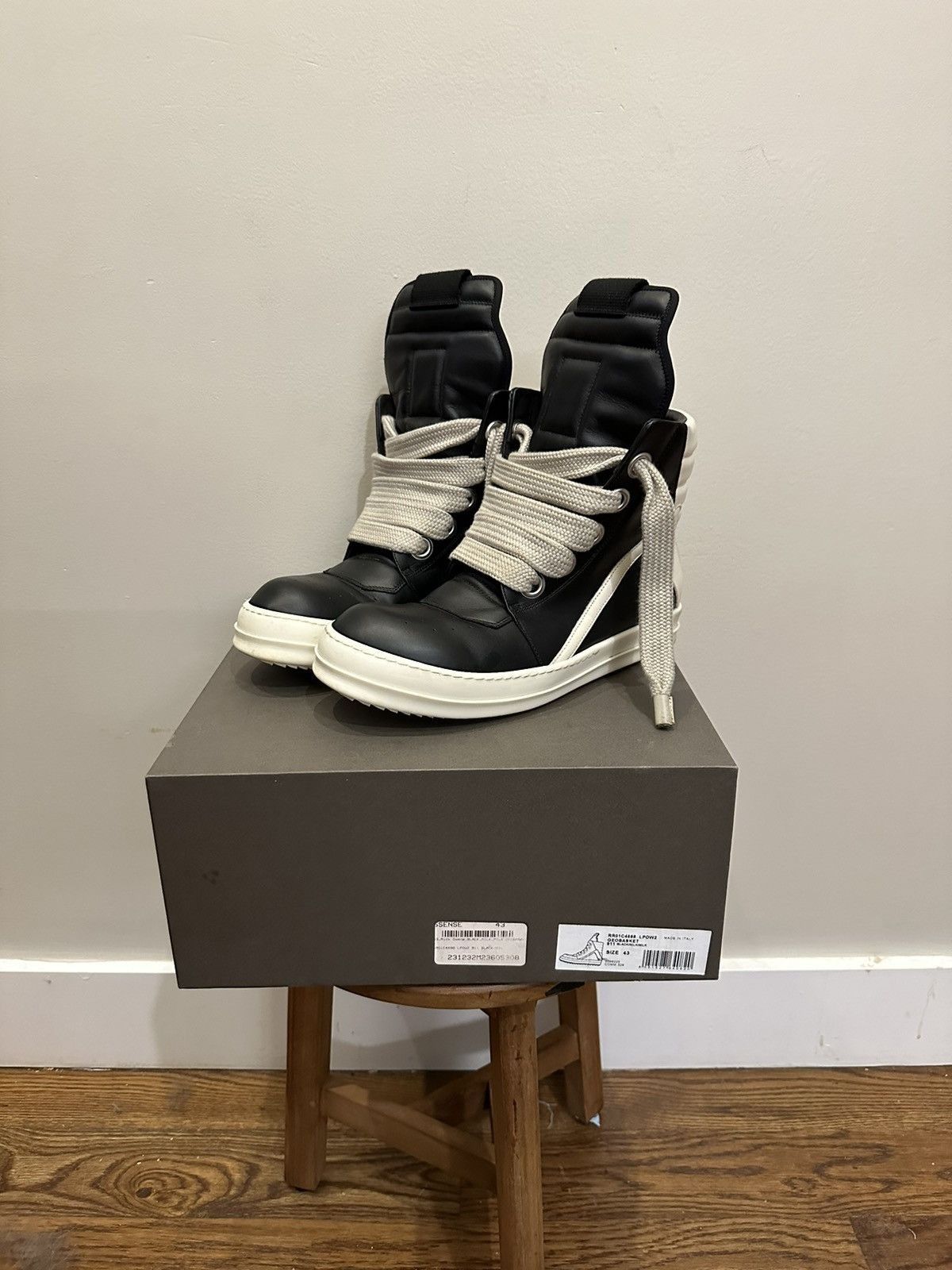Rick Owens Mega Bumper Geobasket Triple Black - 41 | Grailed