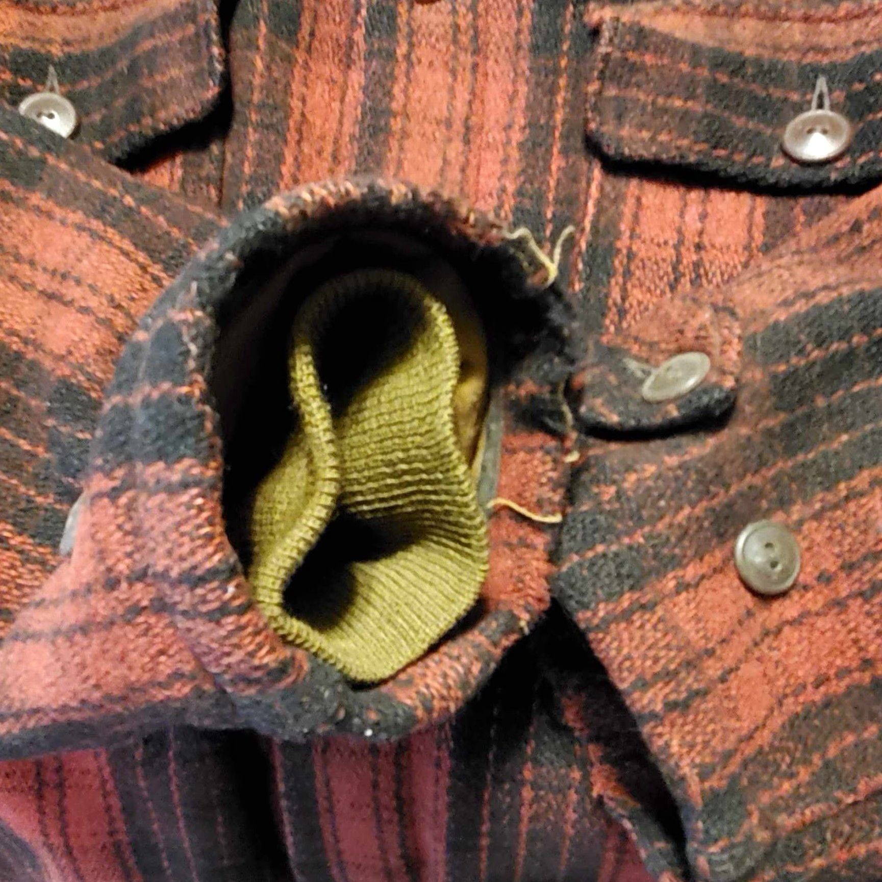 Vintage VINTAGE Woolrich Jacket Mens 42 Mackinaw 1940s Buffalo Plaid Wool Chore Coat Size US XS / EU 42 / 0 - 4 Thumbnail