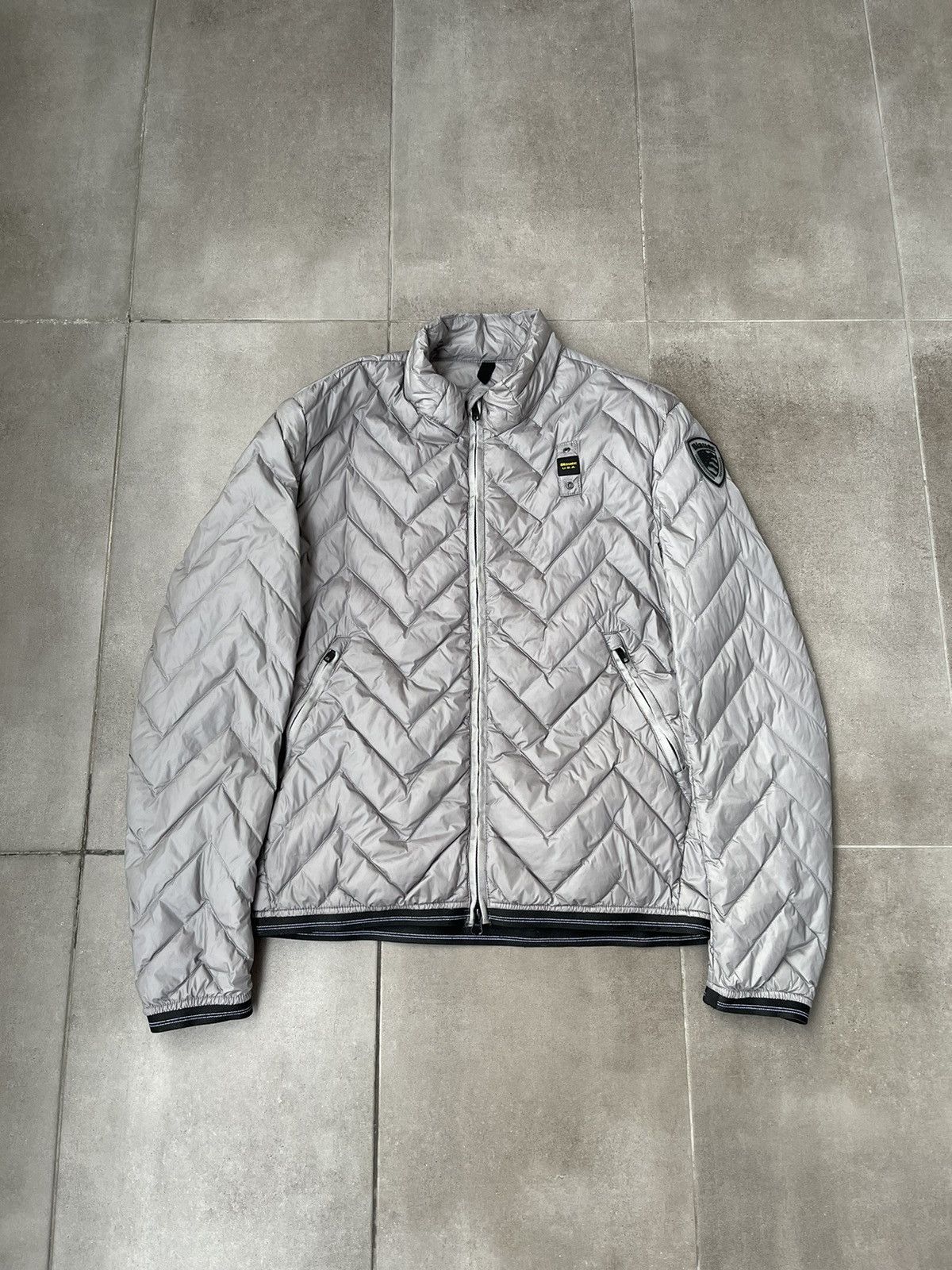 Other Blauer USA Sleeve Logo Quilted Grey Light Puffer Jacket Size US M / EU 48-50 / 2 - 2 Thumbnail
