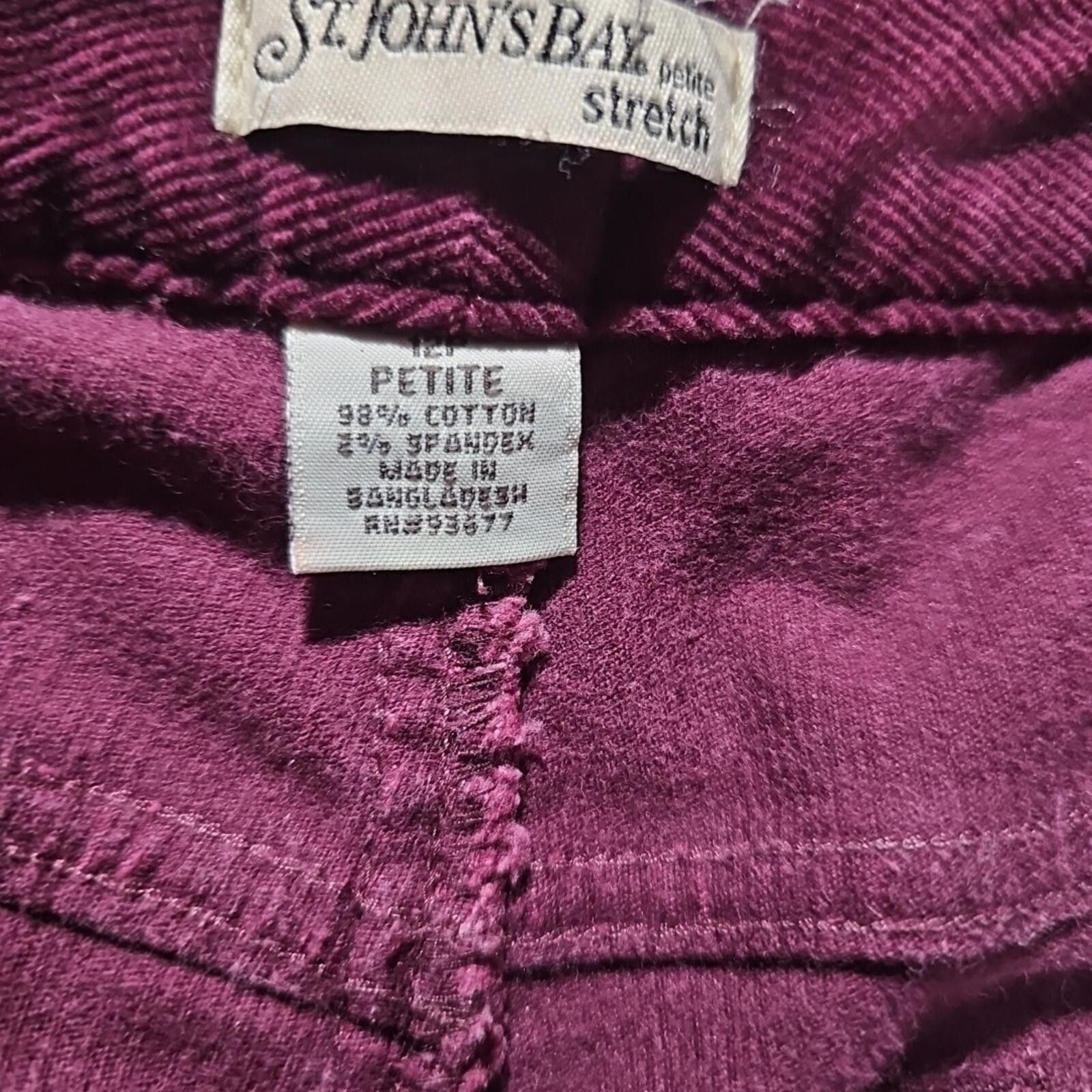St. Johns Bay St. John's Bay Pants Women's 12P Straight Corduroy Stretch Size 34" / US 12 / IT 48 - 3 Thumbnail