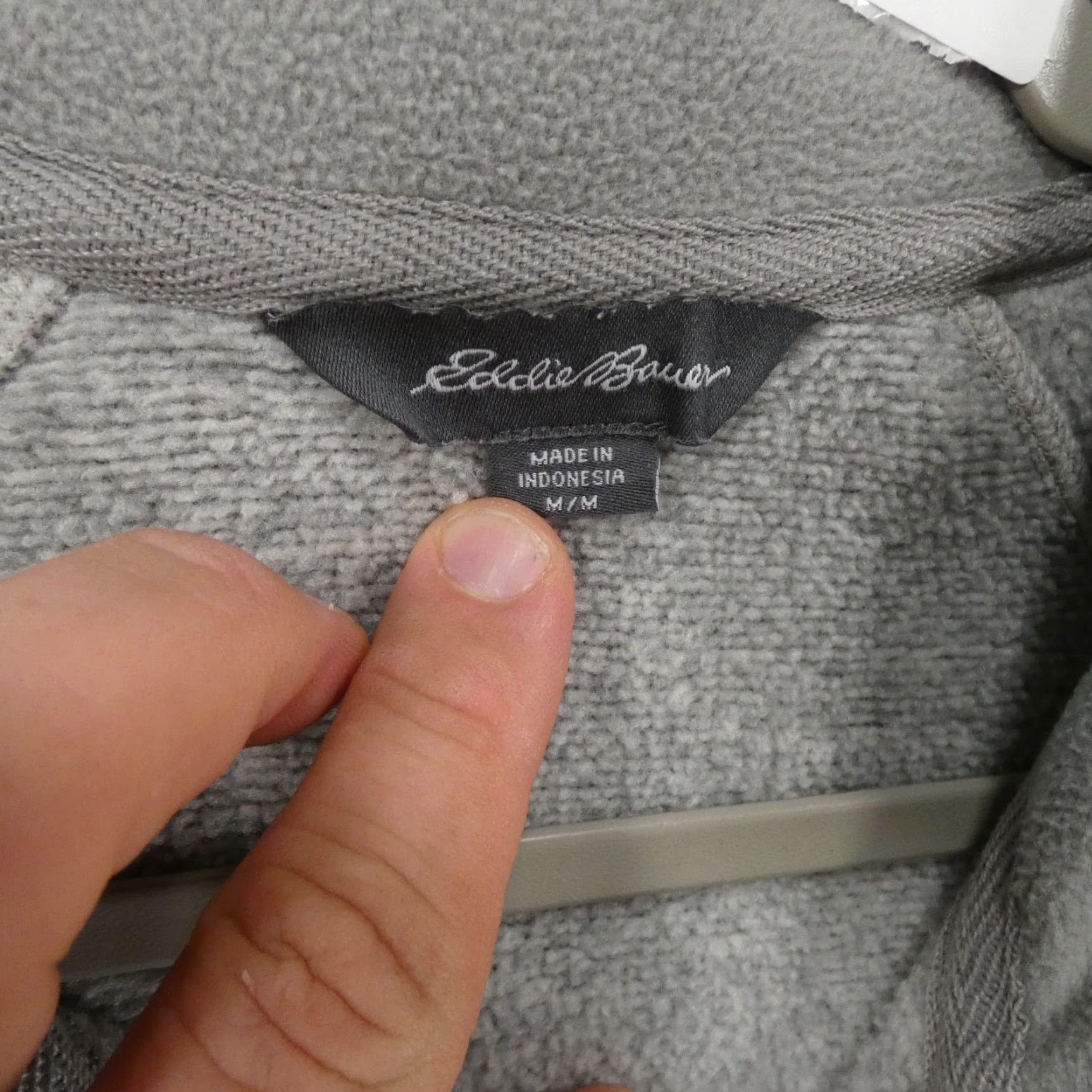 Eddie Bauer Eddie Bauer Sweater Mens Large Long Sleeve Fleece Pullover 1/4 Zip Light Gray Size US L / EU 52-54 / 3 - 7 Thumbnail