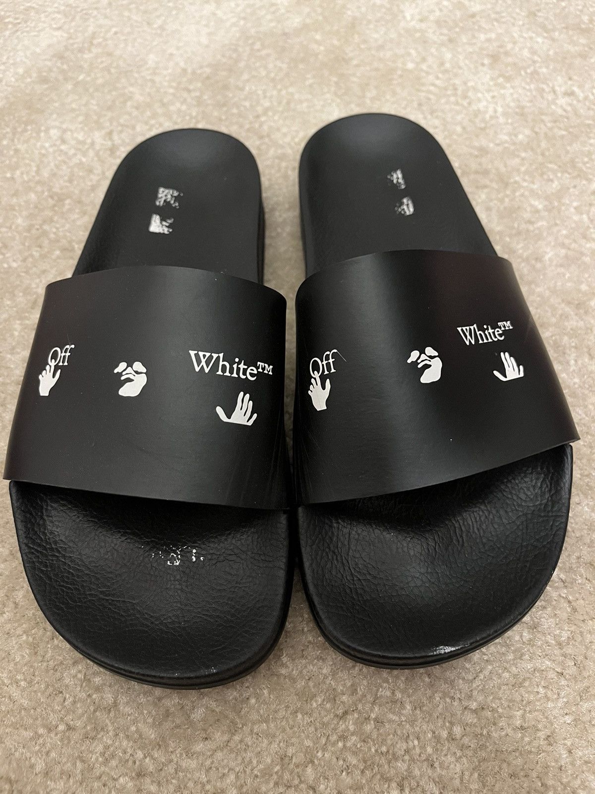 image of Off White x Virgil Abloh Off-White Woman’S Slides Size 40 in Black, Women's