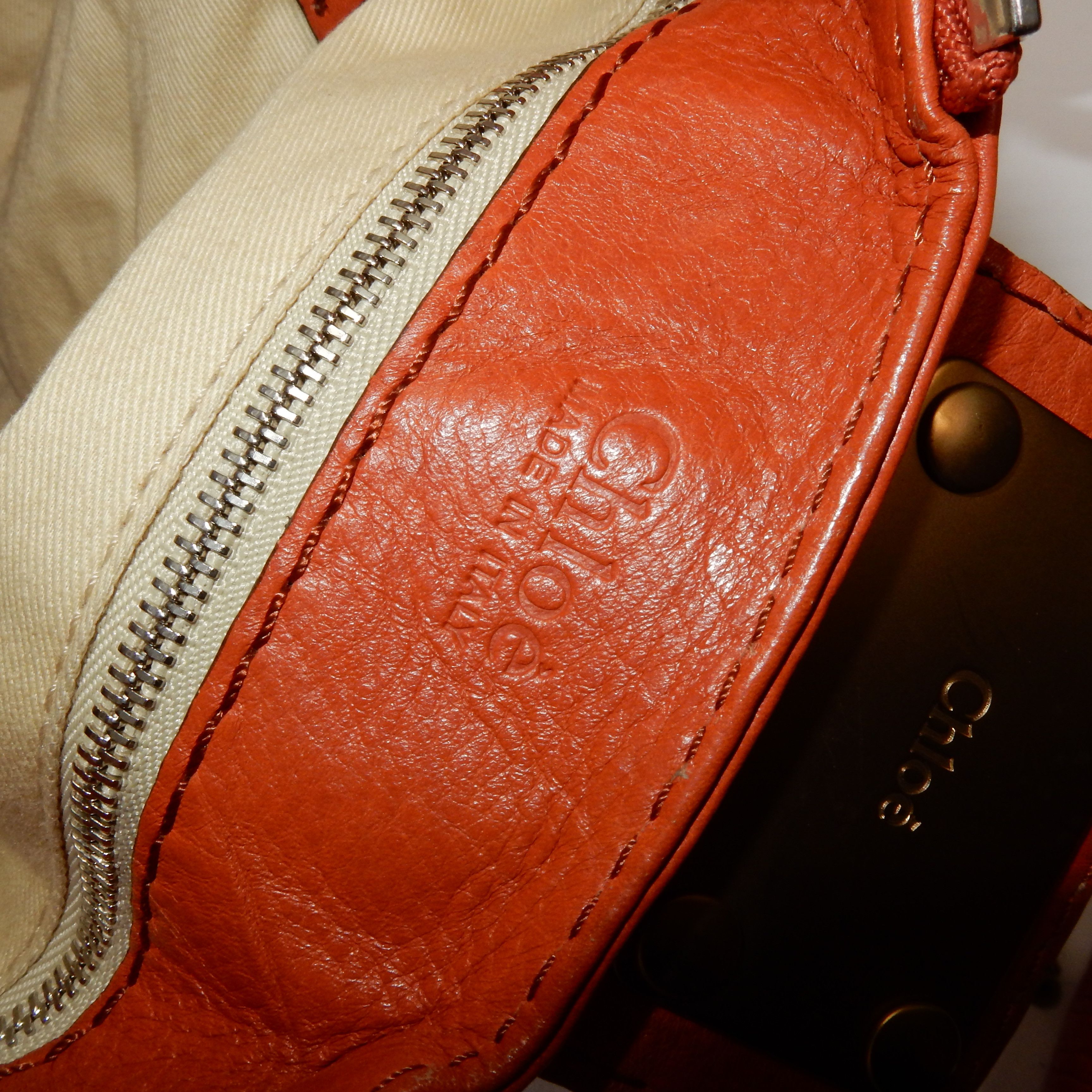 Chloe Vintage Orange Leather Paddington Bag