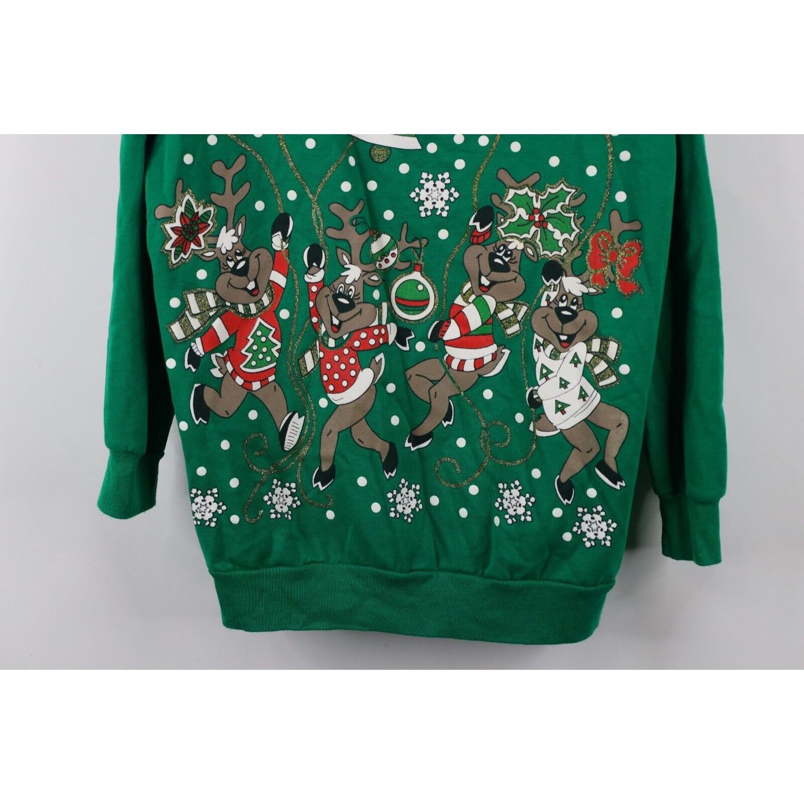 Vintage Vintage 90s Streetwear Christmas Reindeer Sweatshirt Size L / US 10 / IT 46 - 3 Thumbnail