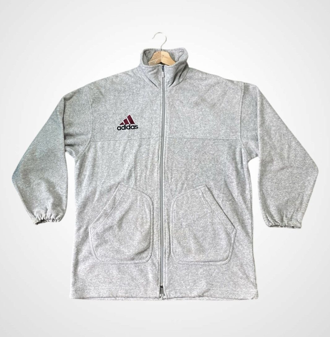Adidas Vintage 90s Adidas Zipper Fleece Sweater Size US XL / EU 56 / 4 - 3 Thumbnail
