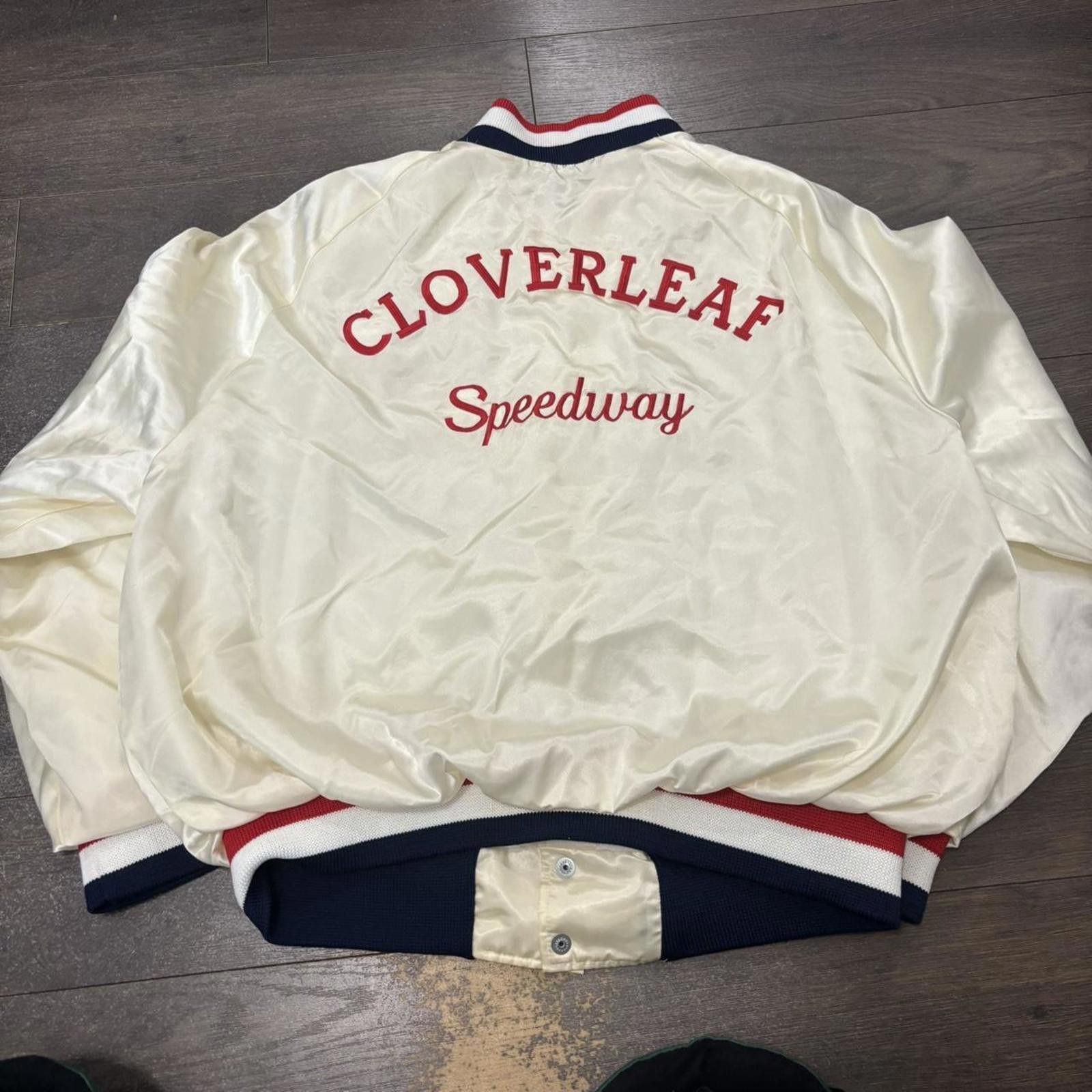 Starter Vintage cloverleaf speedy way button up satin jacket 80s L Size US L / EU 52-54 / 3 - 5 Thumbnail