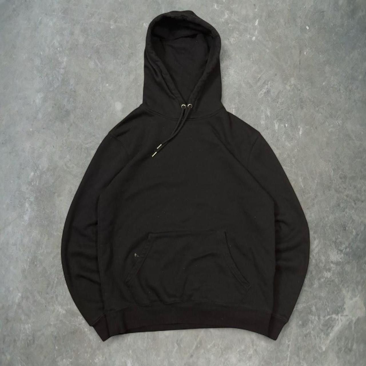 Vintage Crazy Vintage Y2K 2000s Blank Black Minimalistic Pullover Hoodie! Size US S / EU 44-46 / 1 - 1 Thumbnail