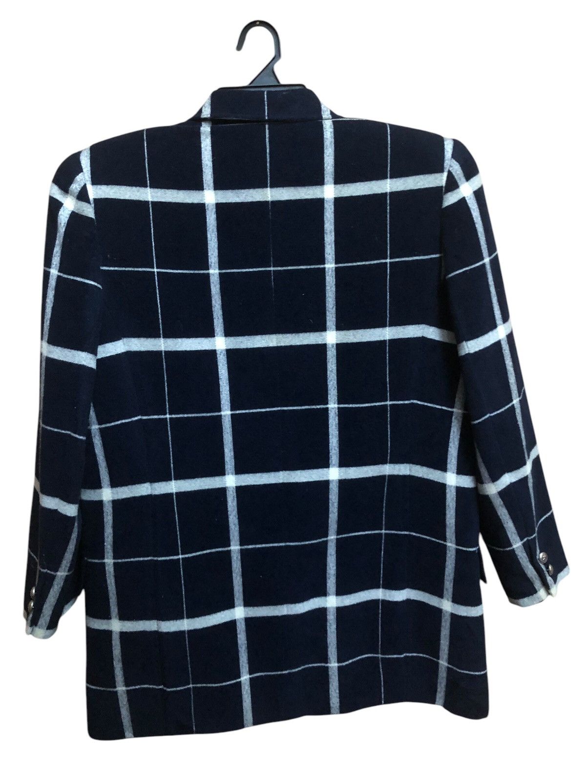 Courreges × Vintage Vintage Courreges Check Wool Harringbone Jacket Size M / US 6-8 / IT 42-44 - 2 Thumbnail