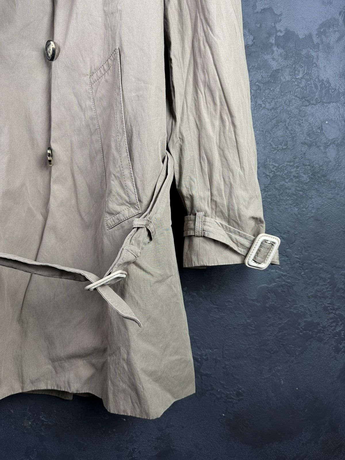 Marc Jacobs × Vintage MARC JACOBS Double-Breasted Belted Cotton Trench Coat Size XL / US 12-14 / IT 48-50 - 4 Thumbnail