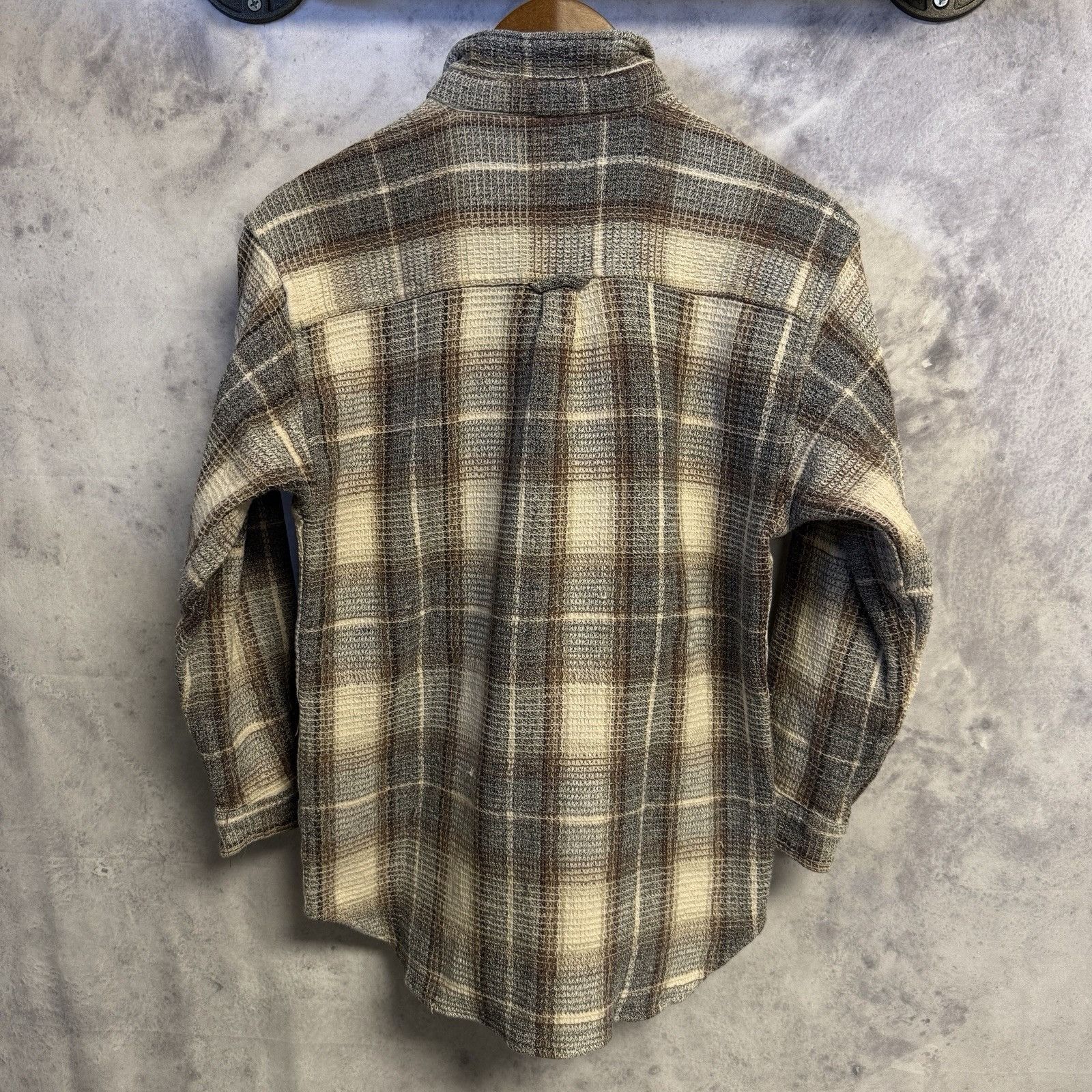 Vintage Vintage New River Waffle Knit Thermal Button Up Shirt Mens Size US S / EU 44-46 / 1 - 2 Thumbnail