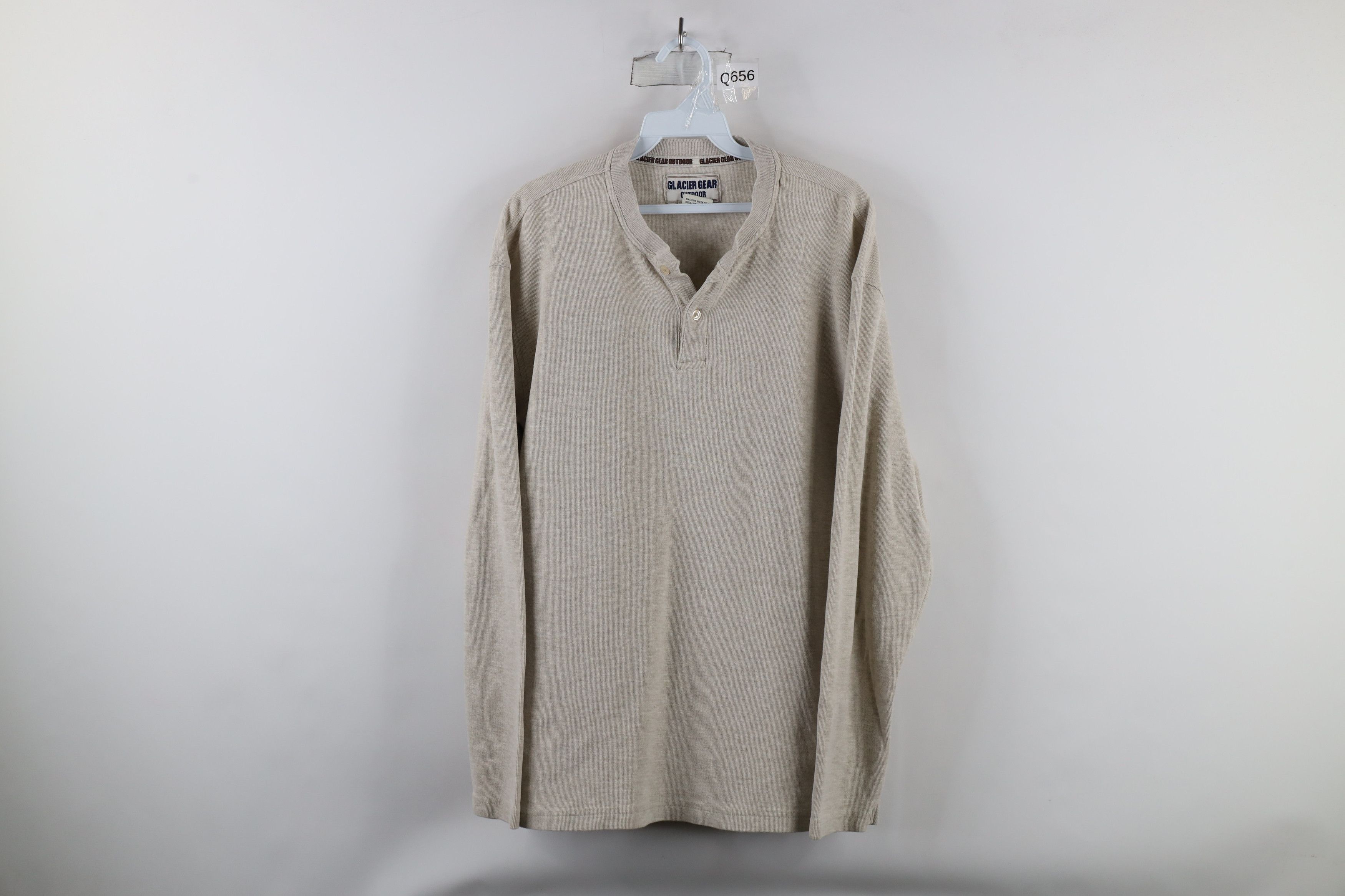Vintage Vintage 90s Streetwear Knit Long Sleeve Henley T-Shirt Size US L / EU 52-54 / 3 - 1 Thumbnail
