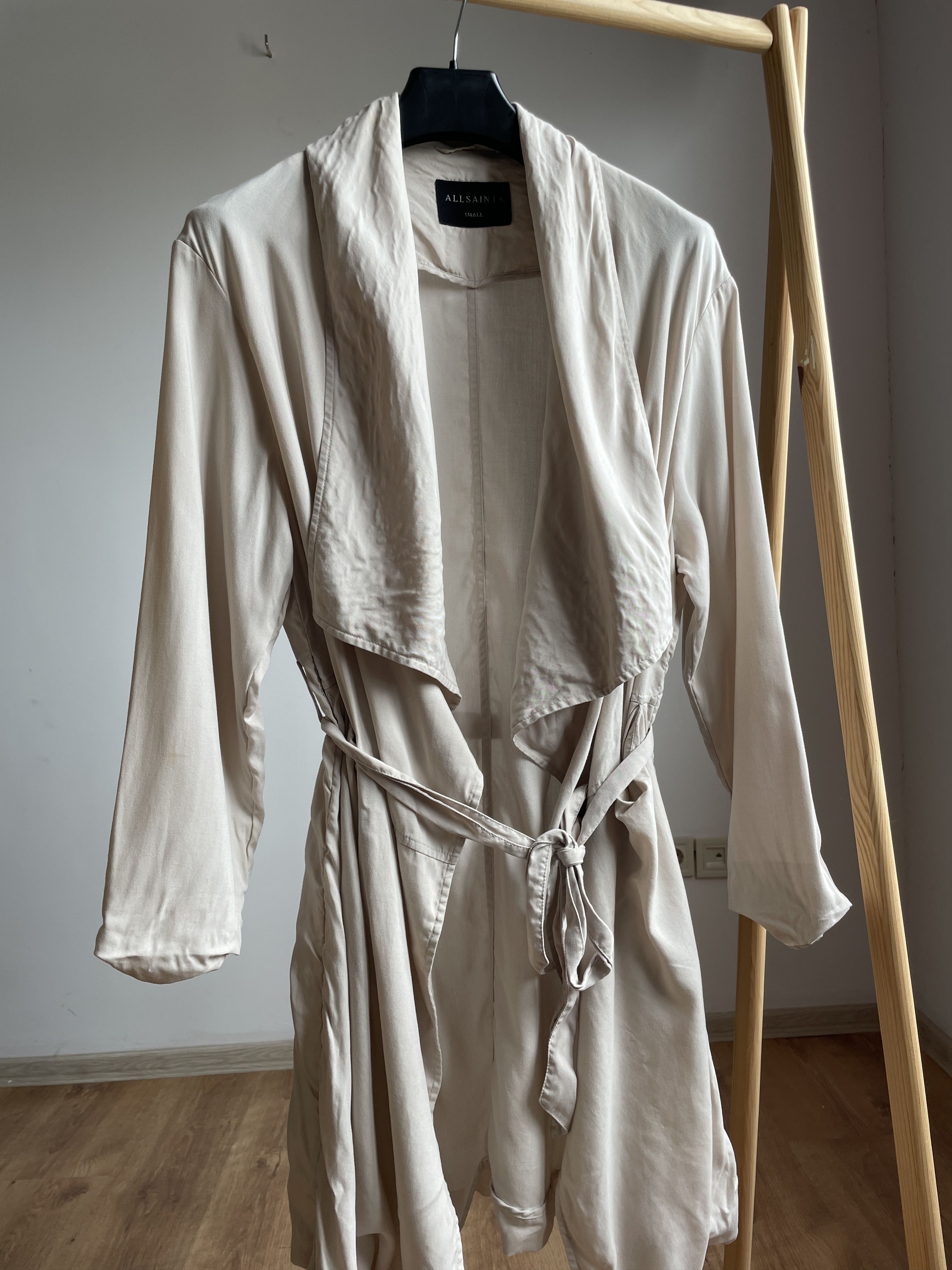 Allsaints Allsaints Womens Elsa Lyocell Open Front Belt Coat Size S / US 4 / IT 40 - 3 Thumbnail