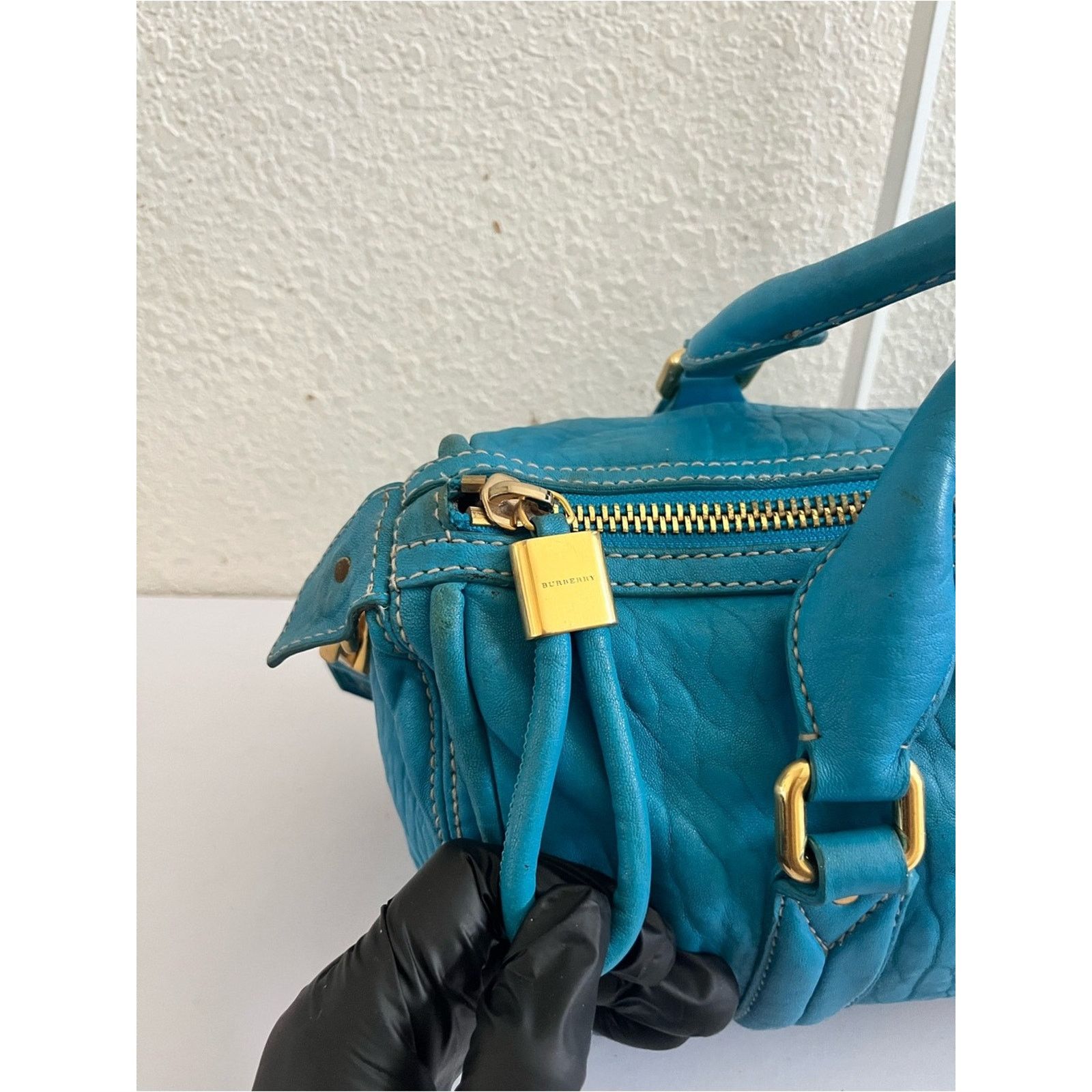 Burberry Burberry peppled leather Boston bag Size ONE SIZE - 2 Thumbnail