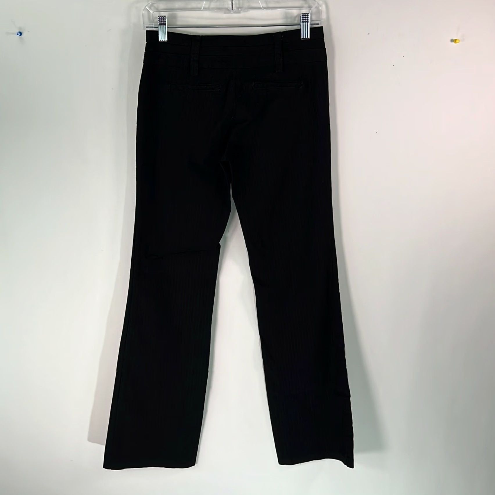 Vintage Joe Benbasset Womens Black Flat Front Ultra Low Rise Casual Dress Pants Size 5 Size 27" / US 4 / IT 40 - 2 Thumbnail