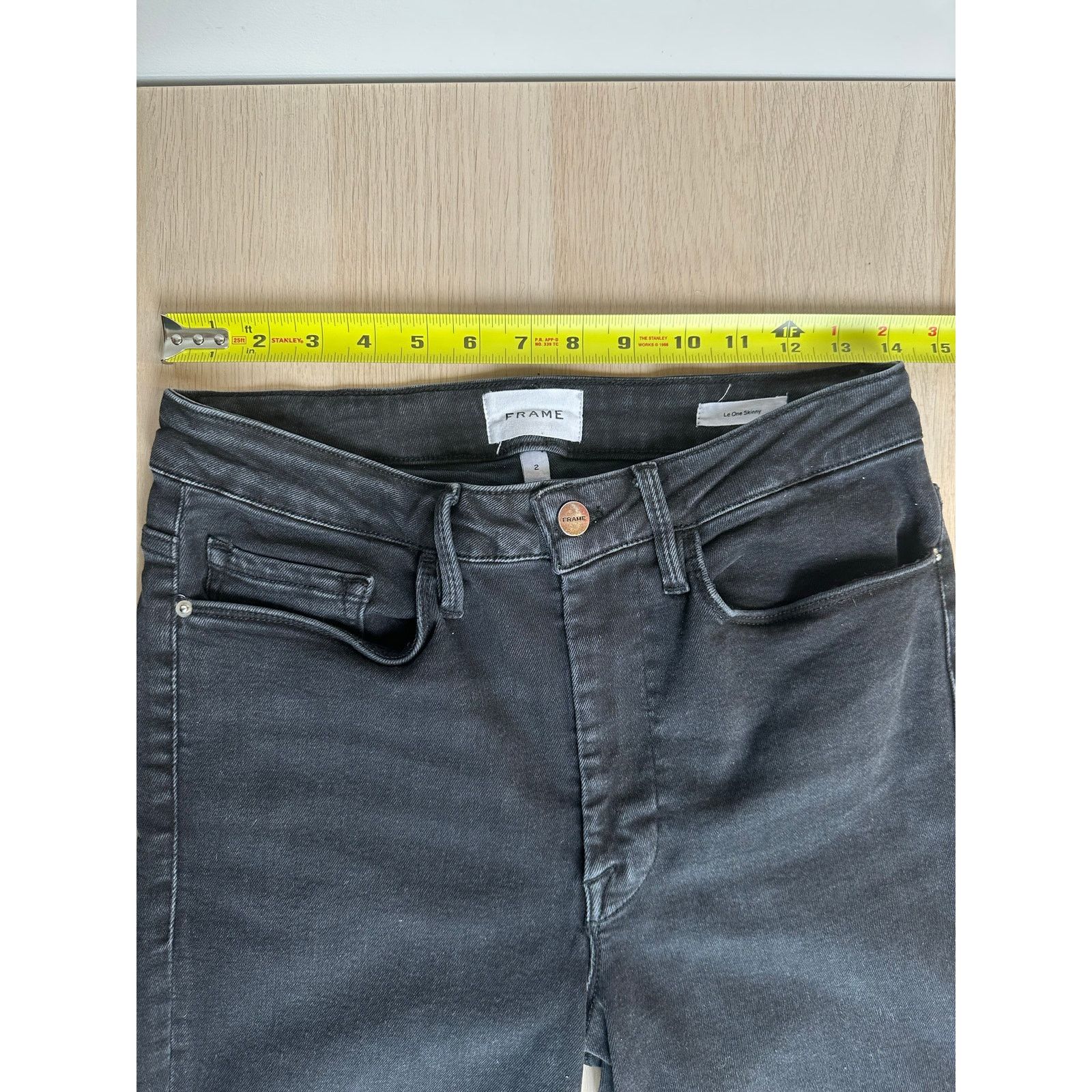 Frame Frame Black Skinny Denim Jeans - Size 2 - MINT Size 26" / US 2 / IT 38 - 5 Thumbnail