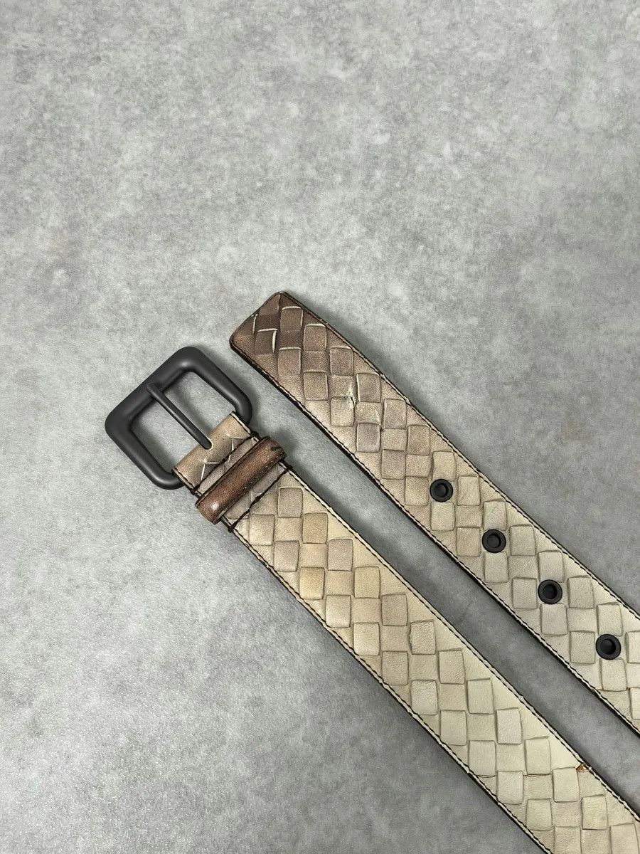 Bottega Veneta Bottega Veneta Beige Woven Leather Belt Size ONE SIZE - 4 Thumbnail