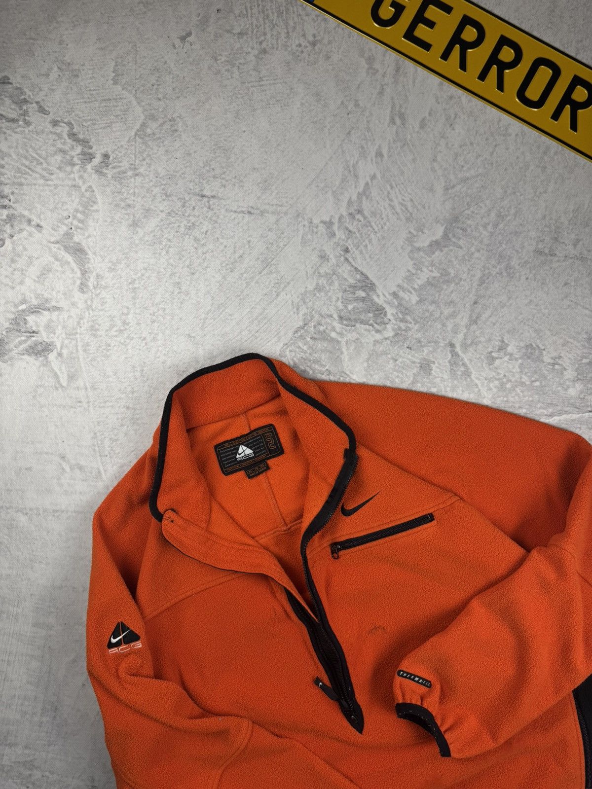 Nike × Nike ACG × Vintage NIKE ACG VINTAGE 1/3 ZIP BASIC LOGO OVERSIZE SWEATSHIRT Size US XL / EU 56 / 4 - 6 Thumbnail