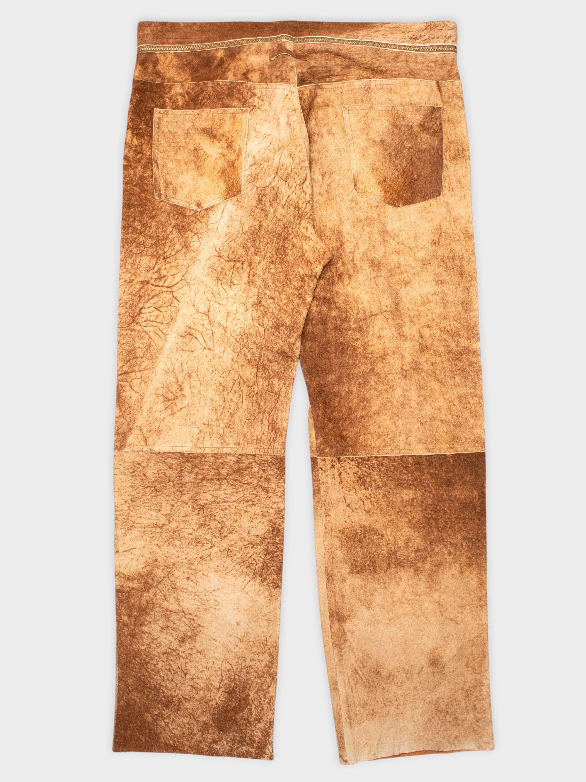 Jean Paul Gaultier JPG.Jean's - (vintage) - men's belted cowhide leather pants Size US 38 / EU 54 - 2 Thumbnail
