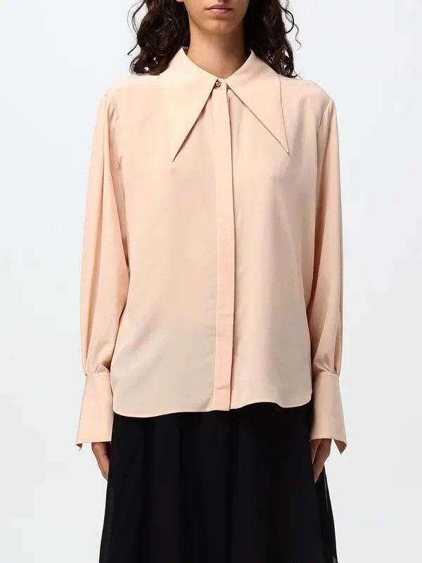 o1loc1c10226 Button Down Blouse in Pink