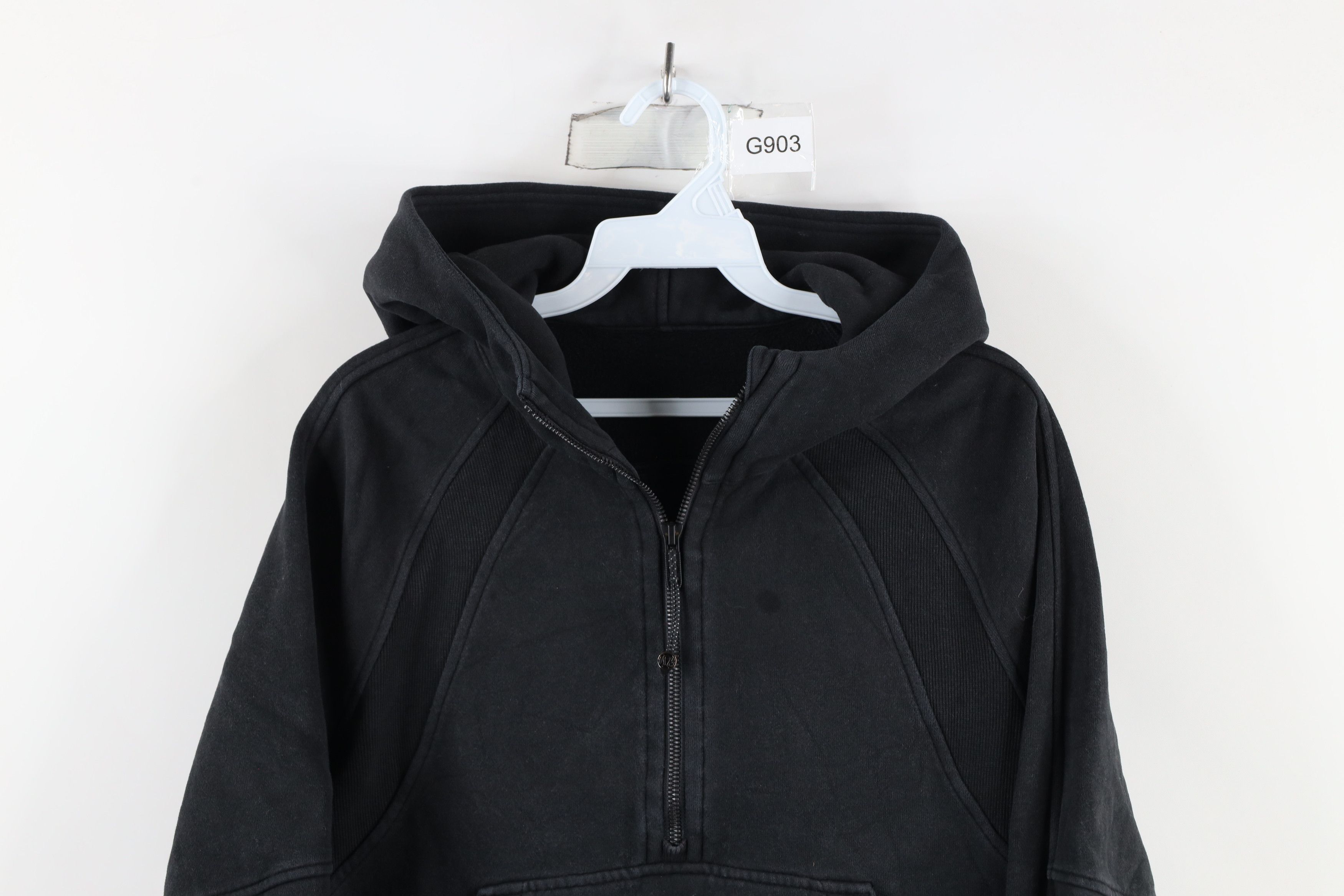 Lululemon × Vintage Lululemon Distressed Heavyweight Cropped Scuba Hoodie Black Size XS / US 0-2 / IT 36-38 - 2 Thumbnail