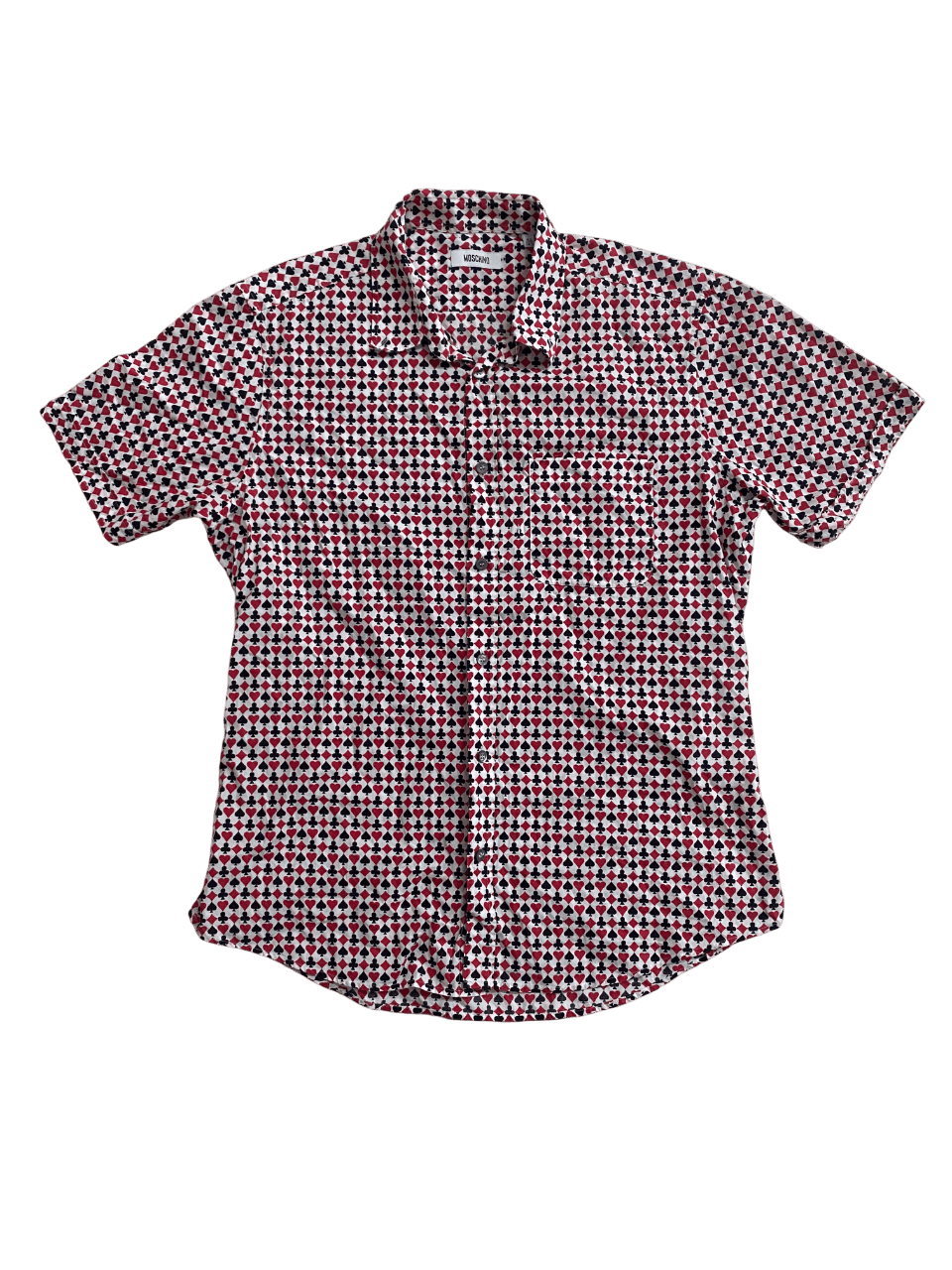 Moschino Moschino Poker Open Collar Button Up Size US M / EU 48-50 / 2 - 1 Thumbnail