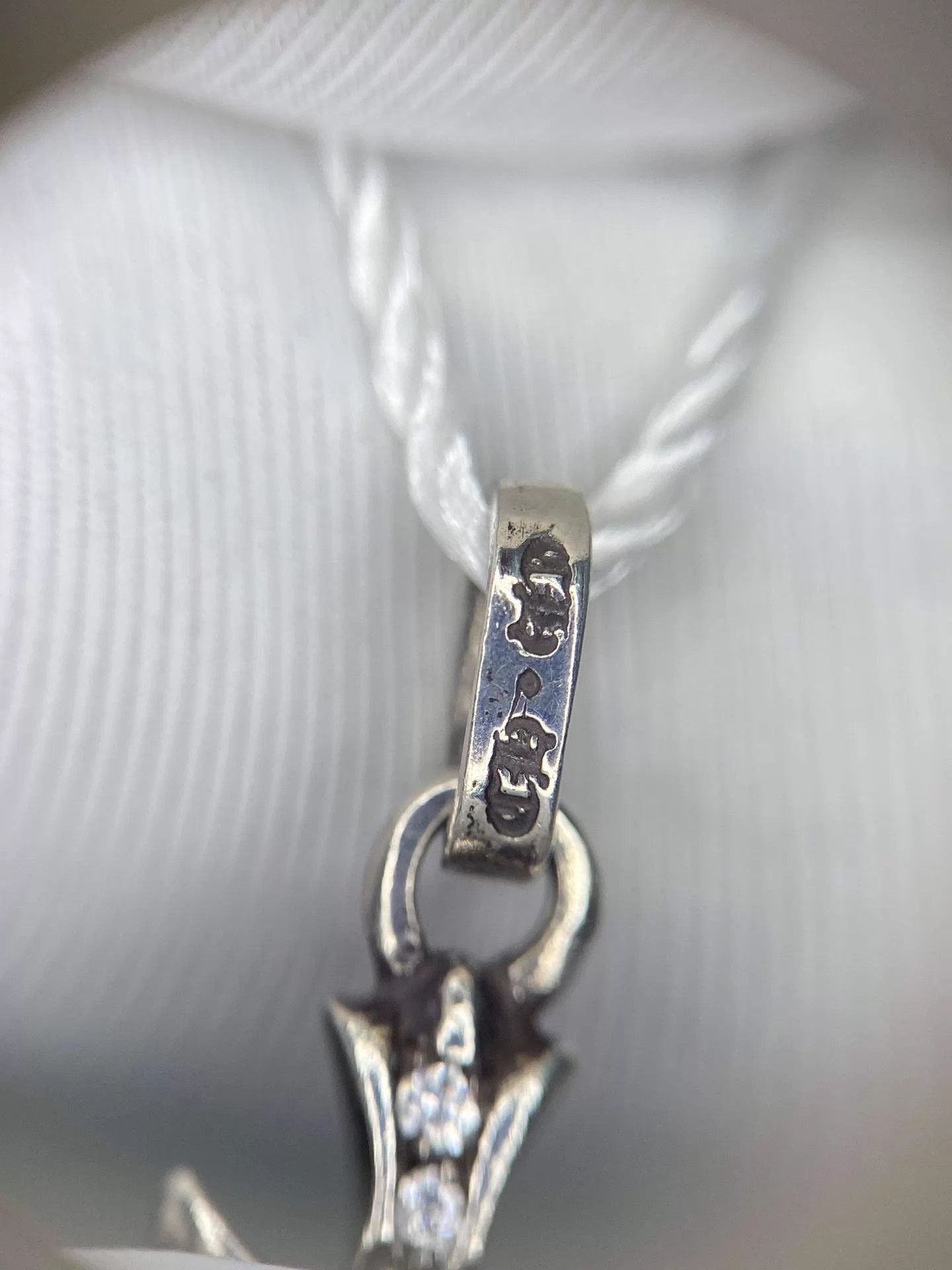 Chrome Hearts Chrome Hearts 925 Silver Diamond Cross Mirror 23x10mm Size ONE SIZE - 9 Thumbnail