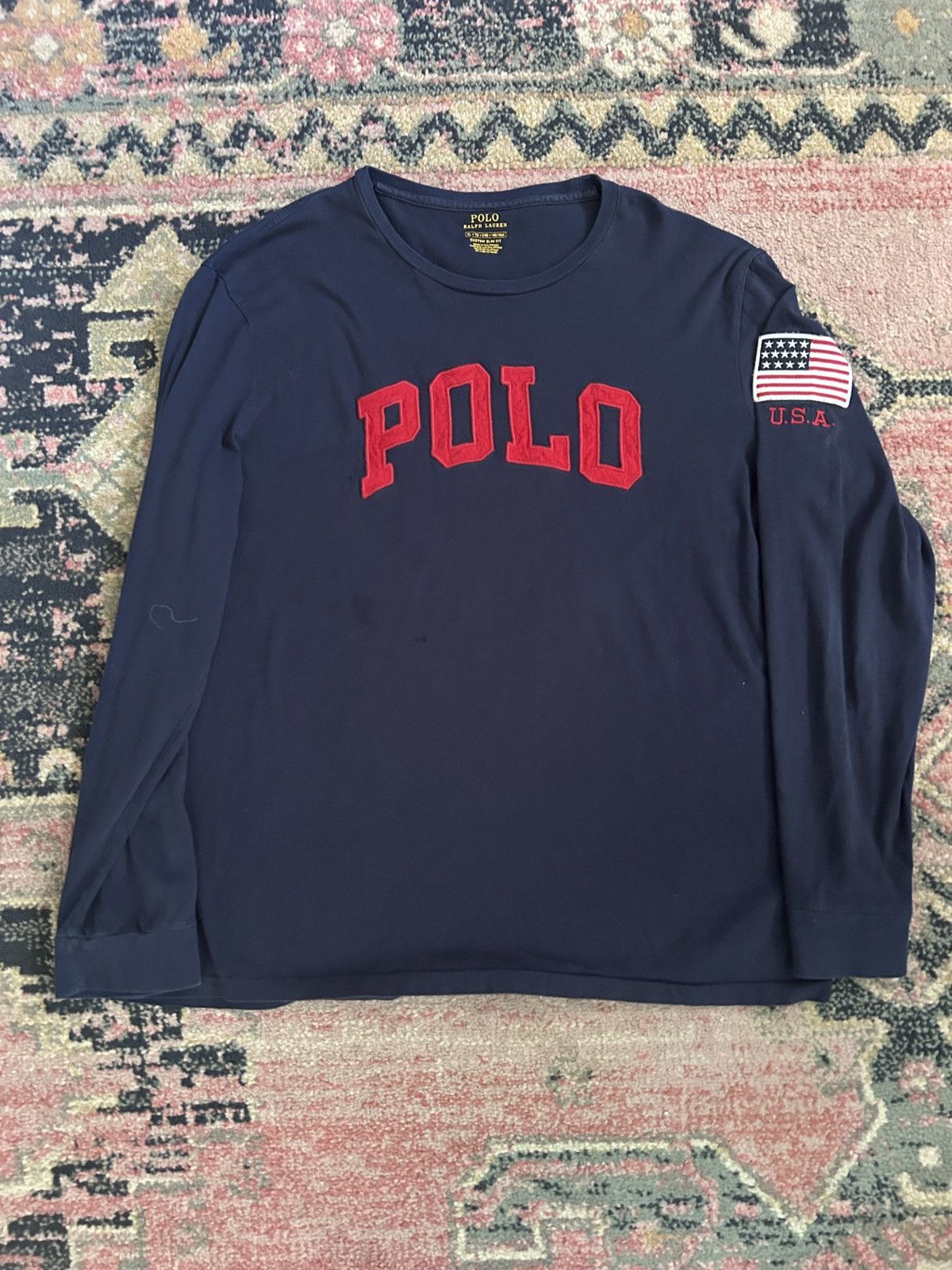 Polo Ralph Lauren Polo Ralph Lauren Mens Long Sleeve T-Shirt Size US XL / EU 56 / 4 - 1 Thumbnail