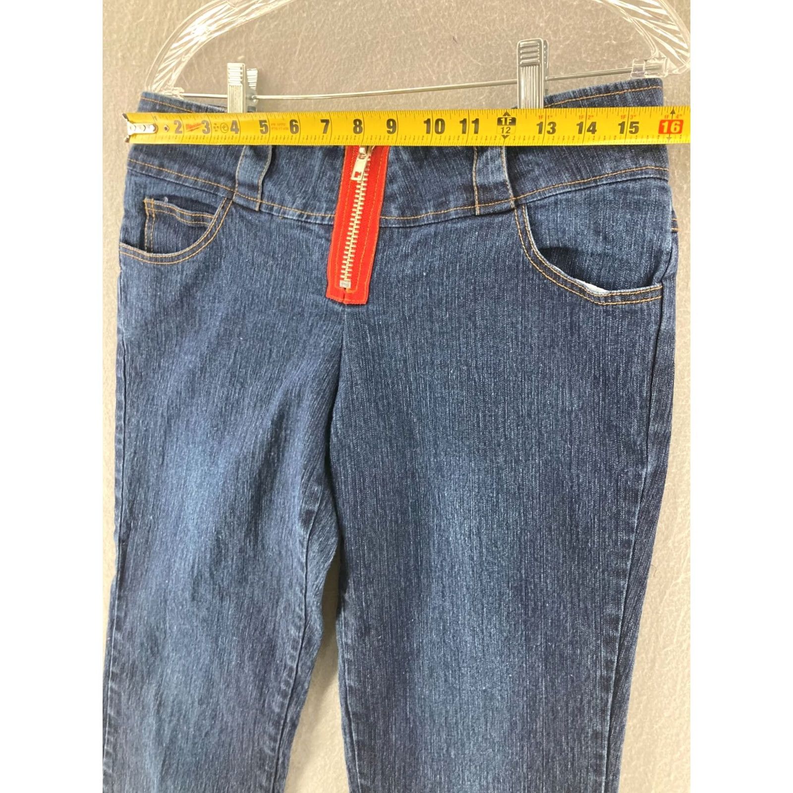 Vintage Goddess Jeans Womens 11/12 Blue Denim Wash Straight Leg 5-Pocket Regular Rise Denim Shirt Size 32" / US 10 / IT 46 - 2 Thumbnail