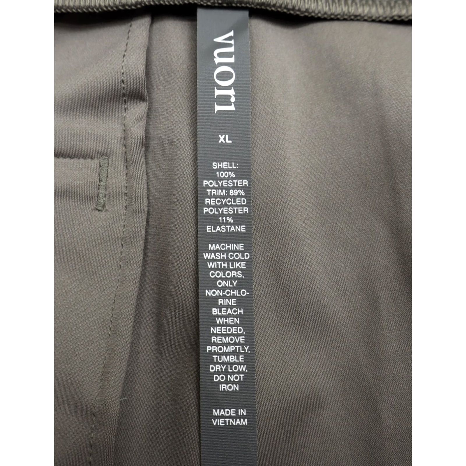 Vuori Vuori Pants Wide-Leg XL Regular Chia Brown 30" Inseam Zip Logo Pockets Machine Washable Knit 100% Polyester Women’s Vintage? No Size 40" / US 18 - 5 Thumbnail
