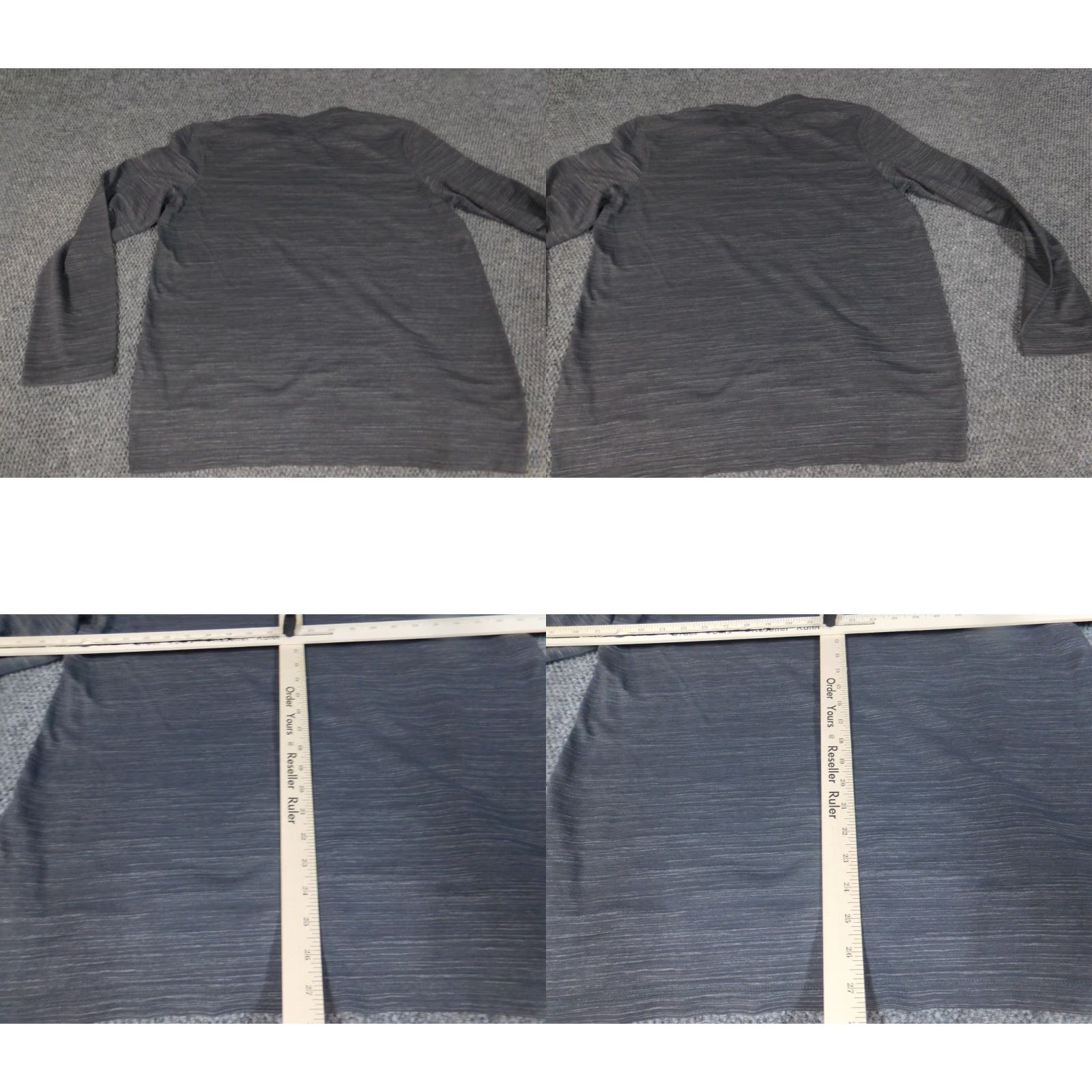 Marcs Marc Anthony Mens Shirt L Gray Striped Long Sleeve Crew Neck Knit Cotton Polyester Logo Breathable Regular American Beach Fish T-Shirt Mens Size US L / EU 52-54 / 3 - 8 Thumbnail