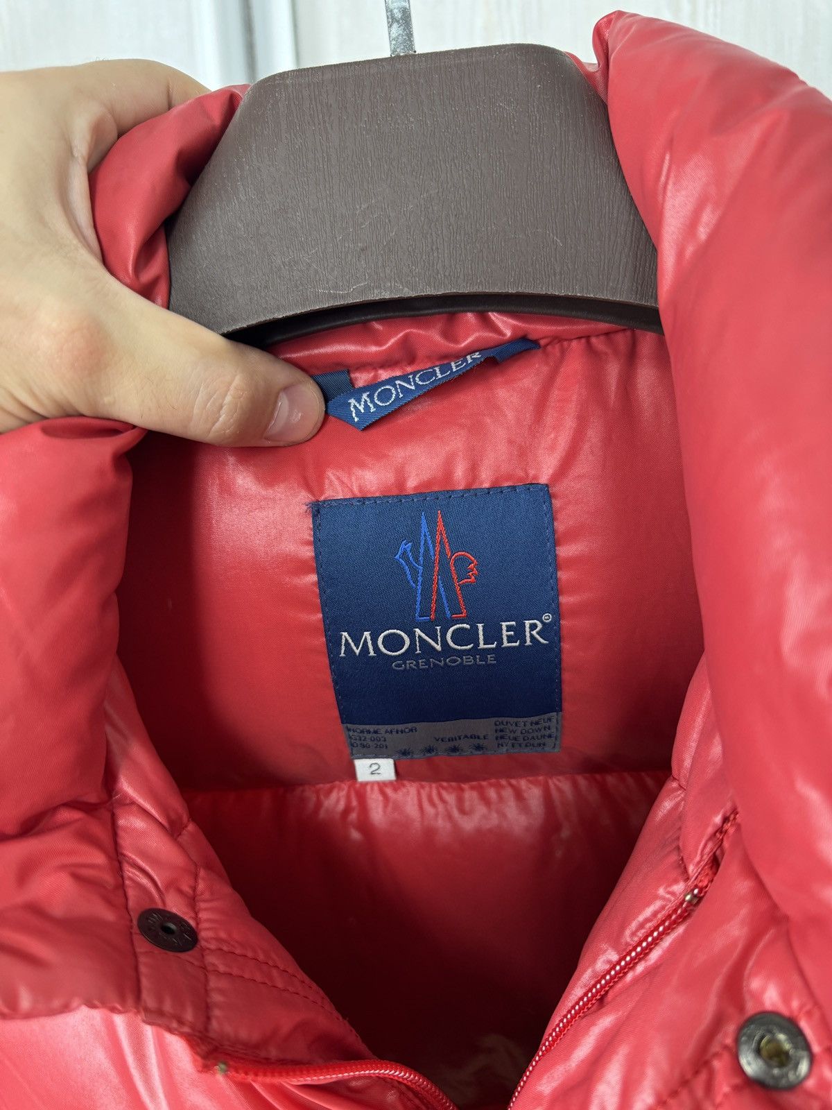 Moncler VTG Moncler Grenoble Red Puffer Down Jacket Rare 90s Snap Size US M / EU 48-50 / 2 - 11 Thumbnail