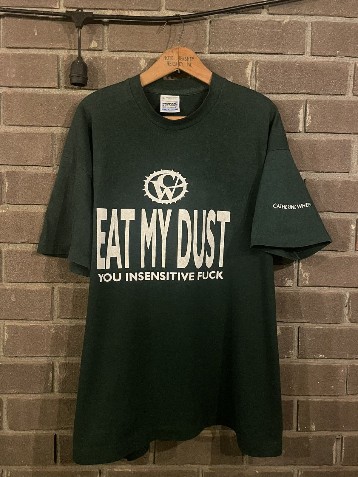 image of Band Tees Vintage 90's Catherine Wheel Band Tee in Forest Green, Men's (Size XL)