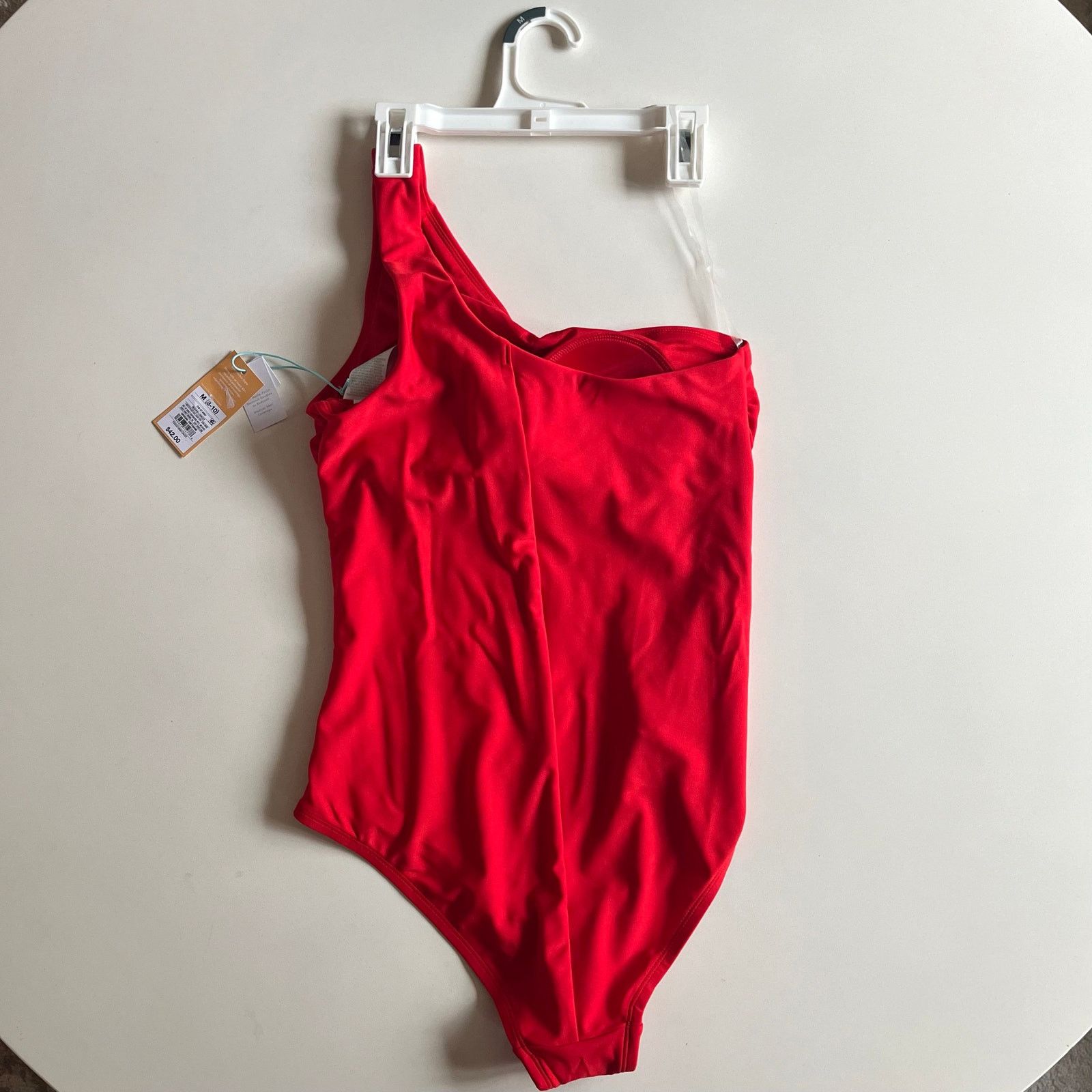 Unknown London KONA SOL NWT One Piece Swimsuit, Medium, Red One Shoulder Size ONE SIZE - 5 Thumbnail
